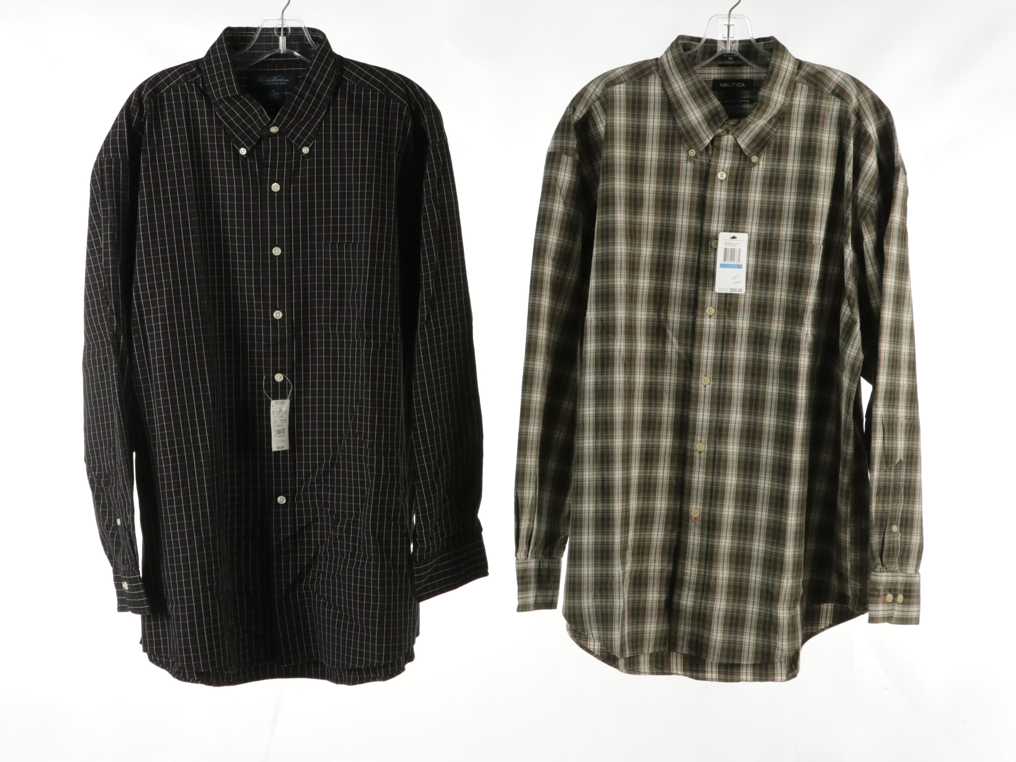 Men's Patterned Button-Front Shirts Featuring Tommy Hilfiger, Nautica, and More