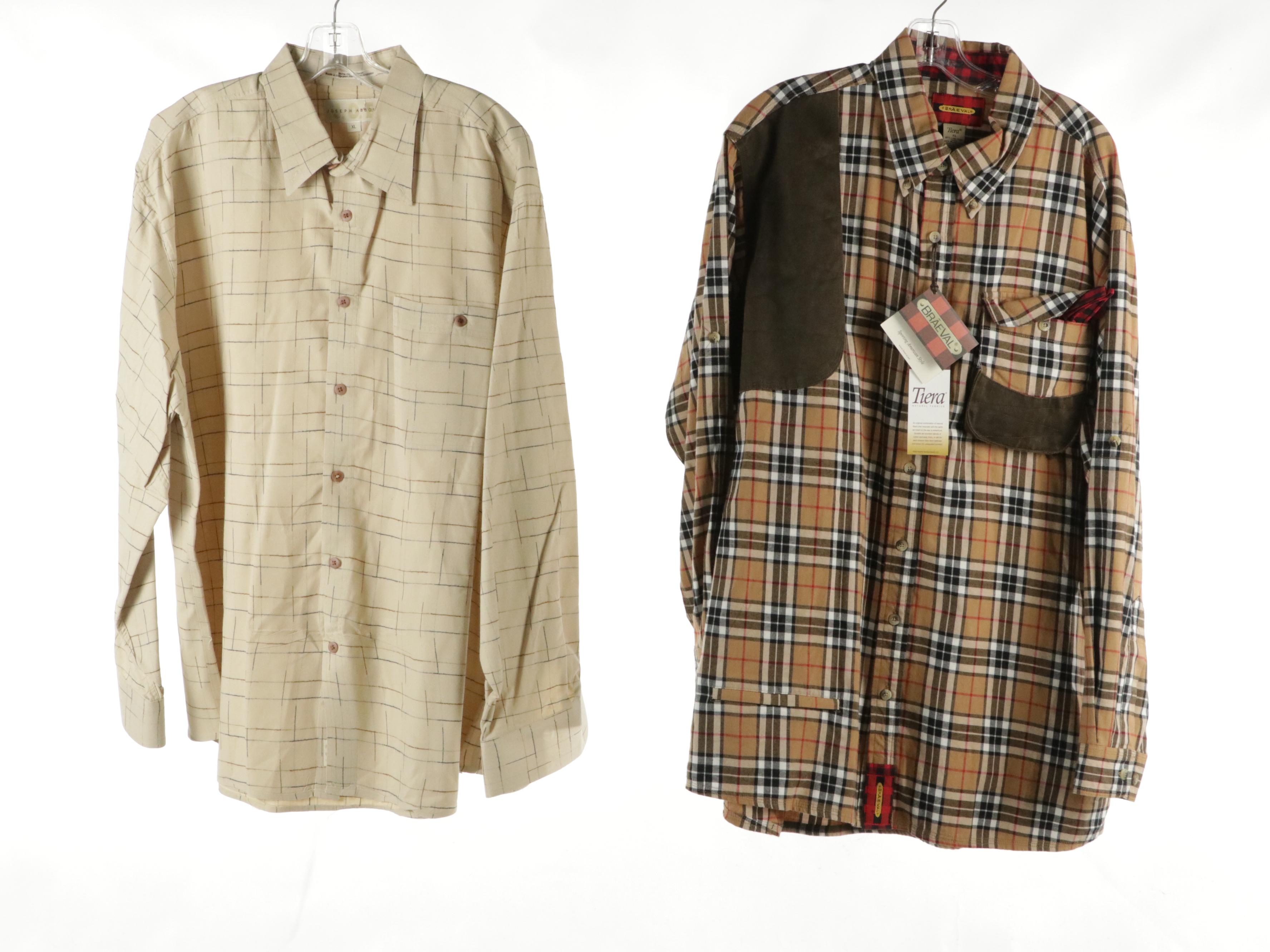 Men's Patterned Button-Front Shirts Featuring Tommy Hilfiger, Nautica, and More