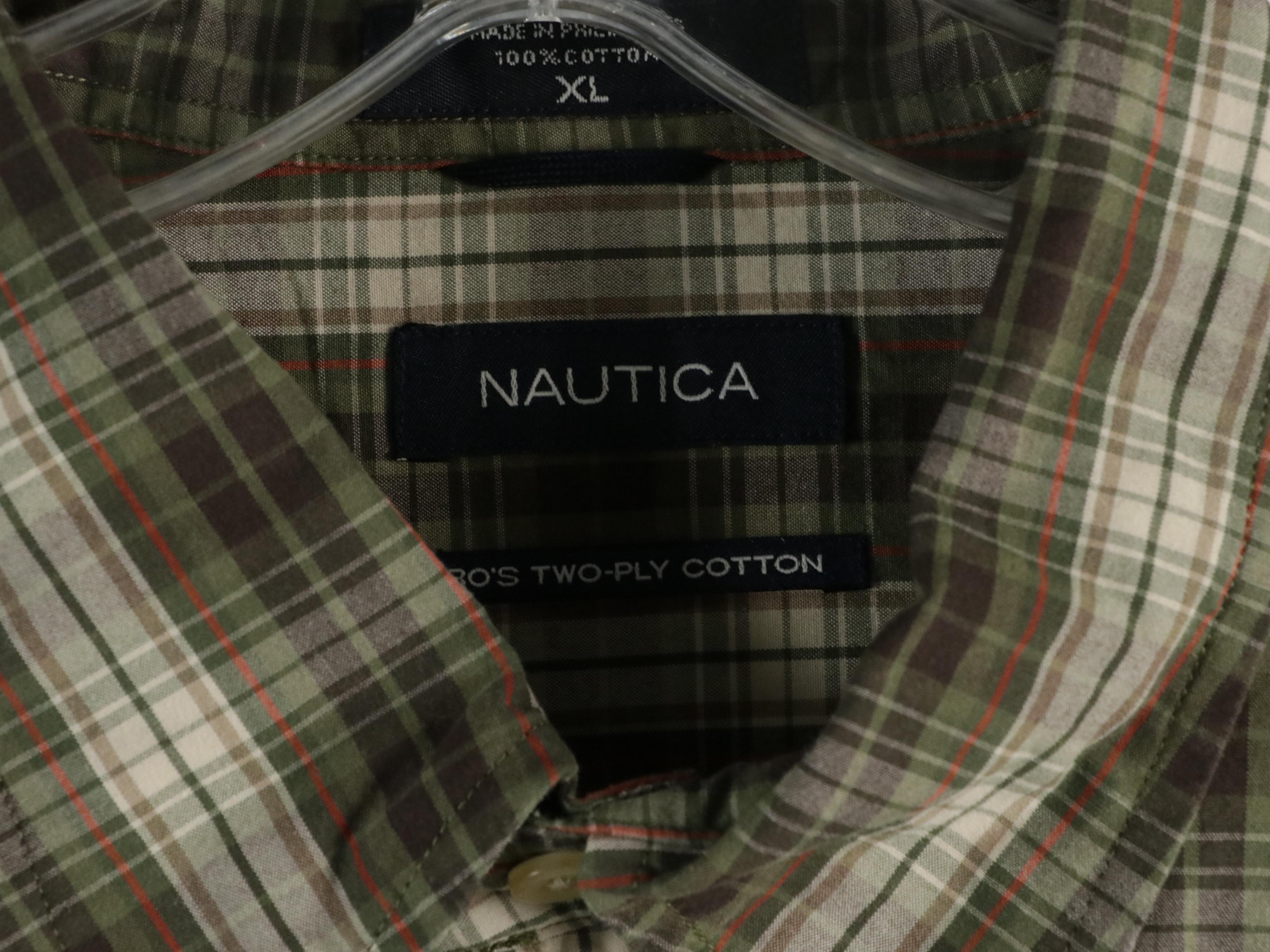 Men's Patterned Button-Front Shirts Featuring Tommy Hilfiger, Nautica, and More