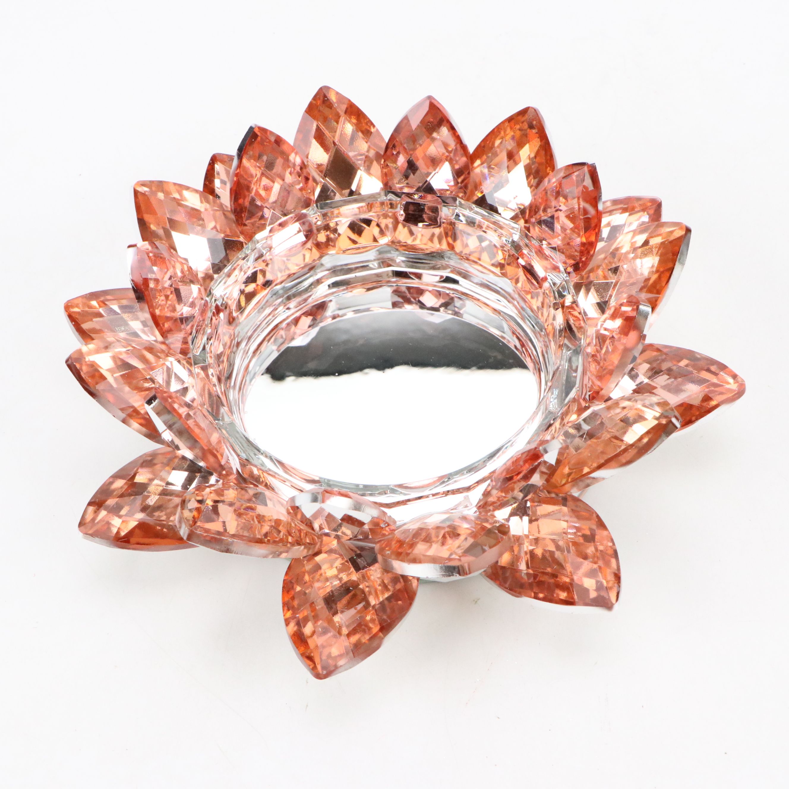 Avon Light-Up Snowman with Mirrored Glass Lotus Candle Holders