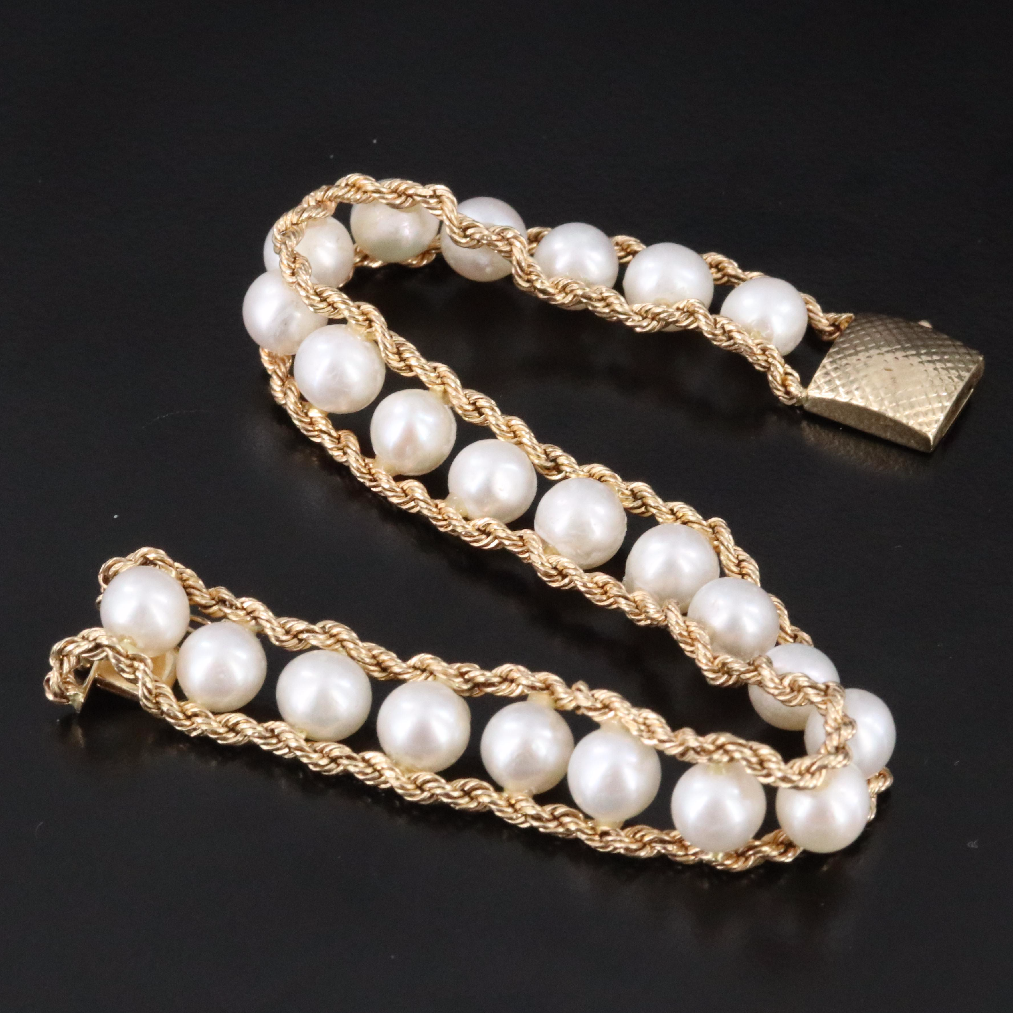 14K Pearl Bracelet