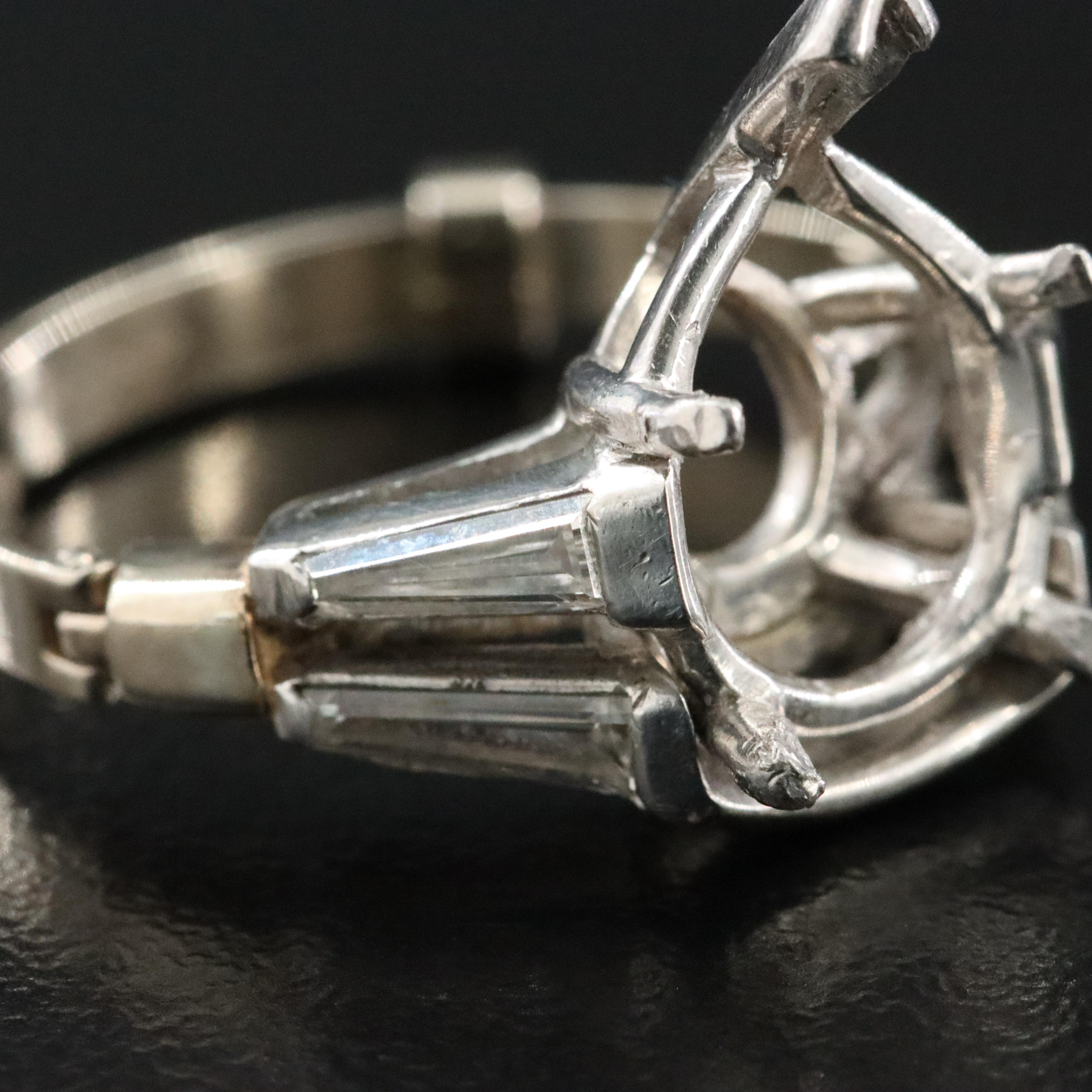 Loose 5.17 CT Diamond with GIA Report and Platinum 0.60 CTW Semi Mount Ring