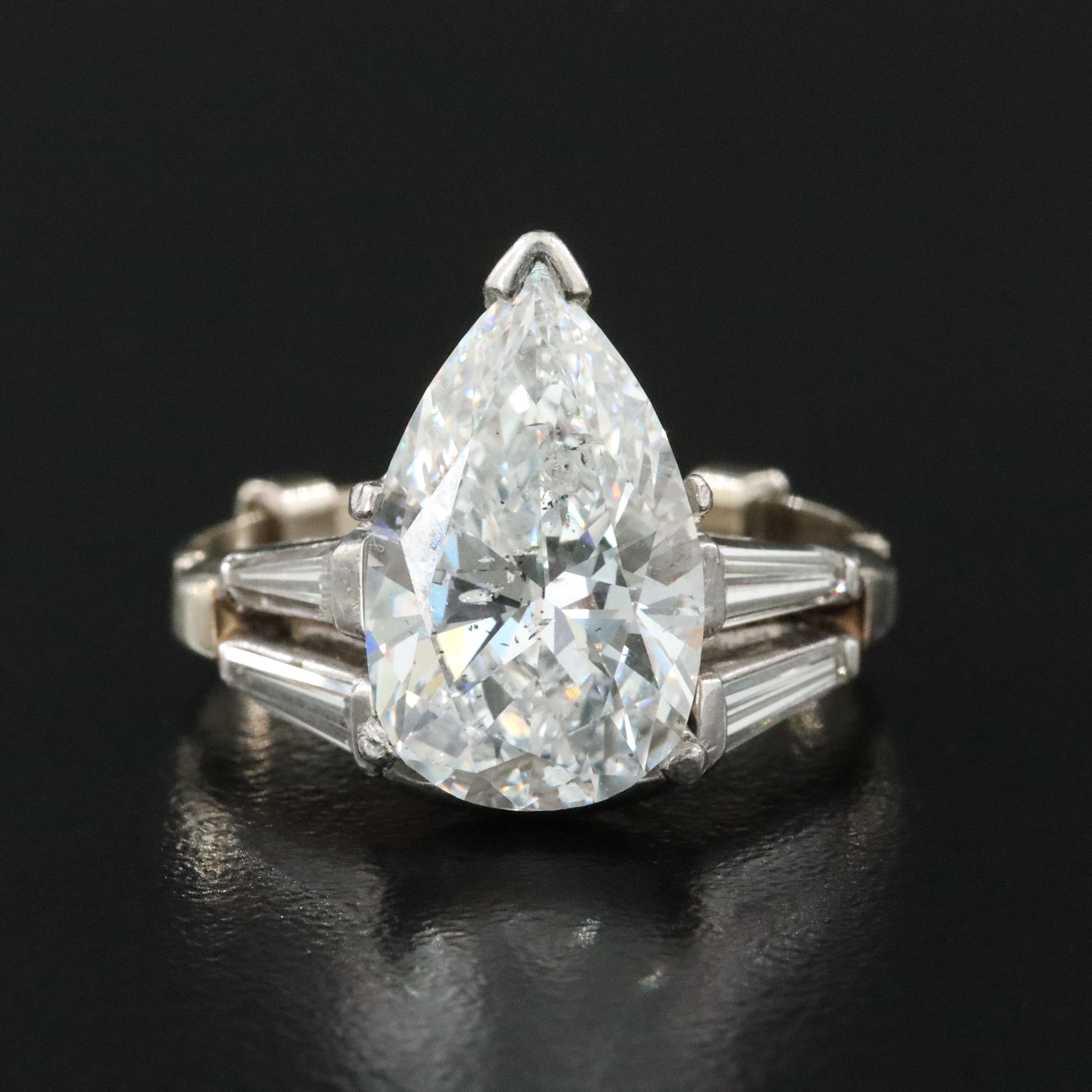 Loose 5.17 CT Diamond with GIA Report and Platinum 0.60 CTW Semi Mount Ring