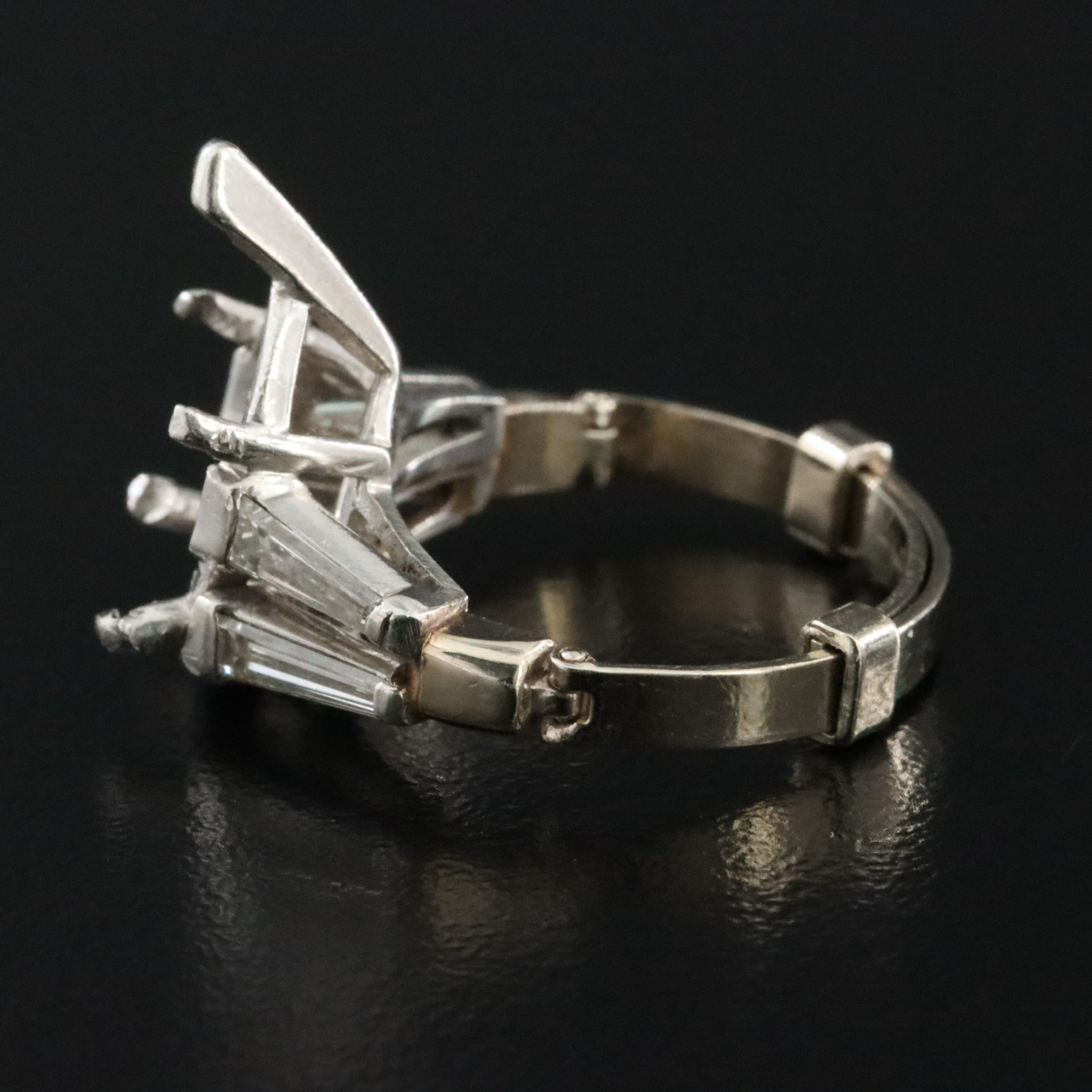 Loose 5.17 CT Diamond with GIA Report and Platinum 0.60 CTW Semi Mount Ring