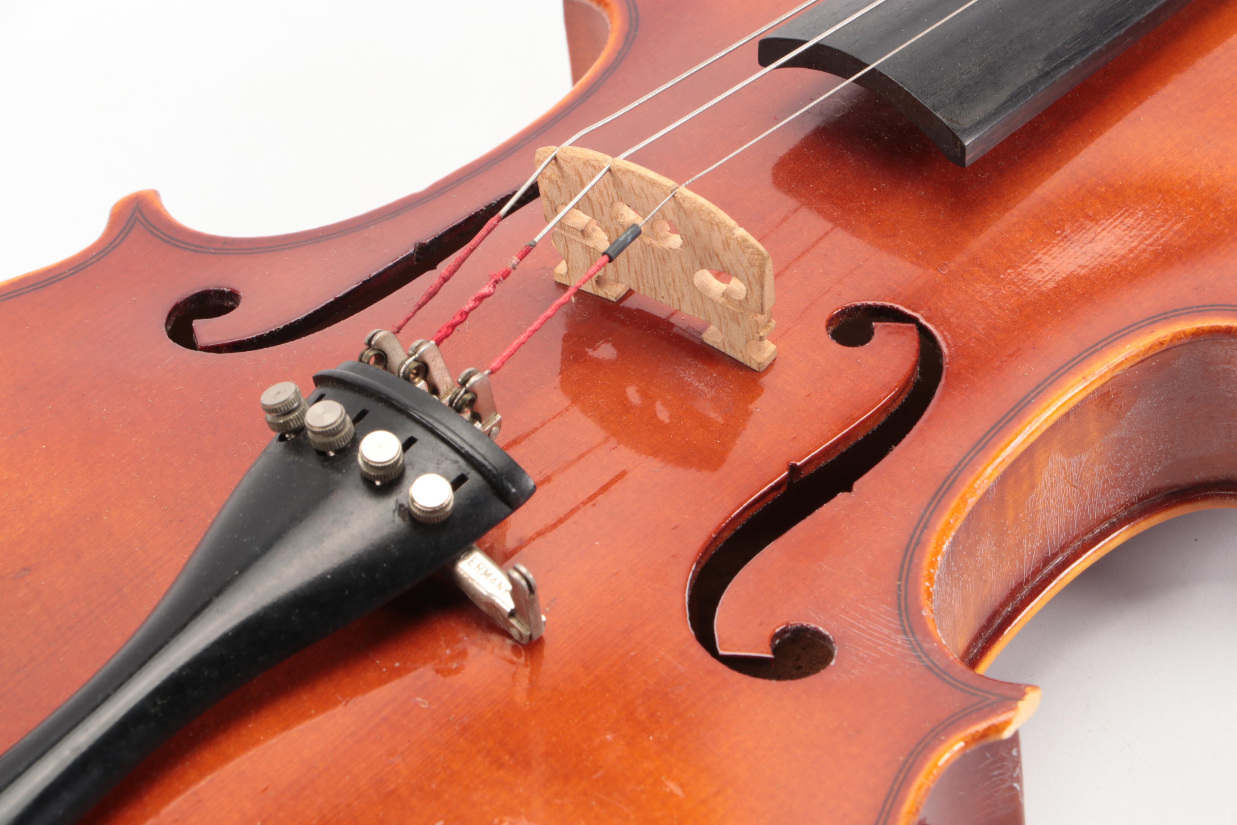 Andrew Schroetter 4/4 Size Wooden Violin with Case