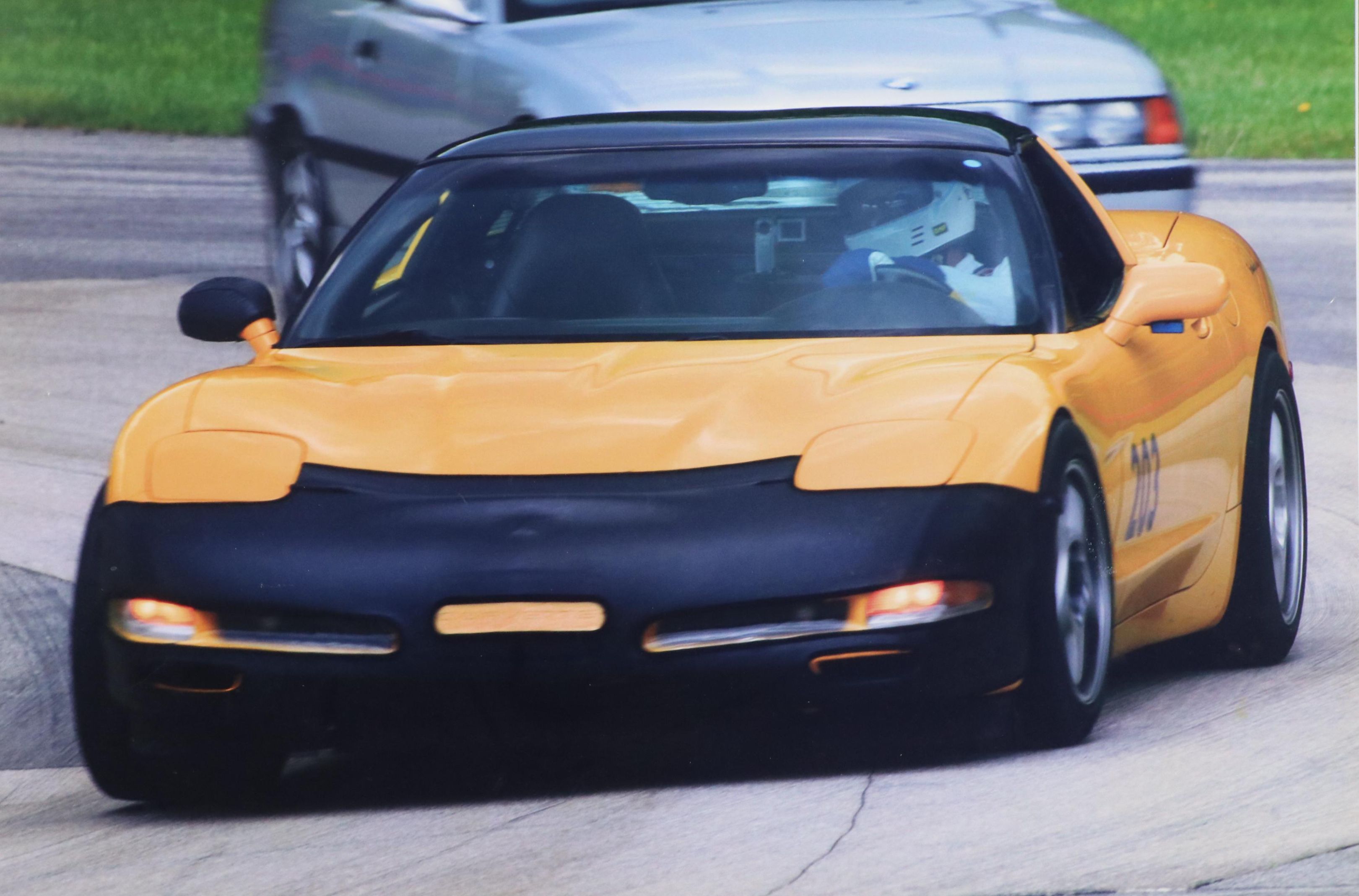 Yellow Corvette Photomechanical Print