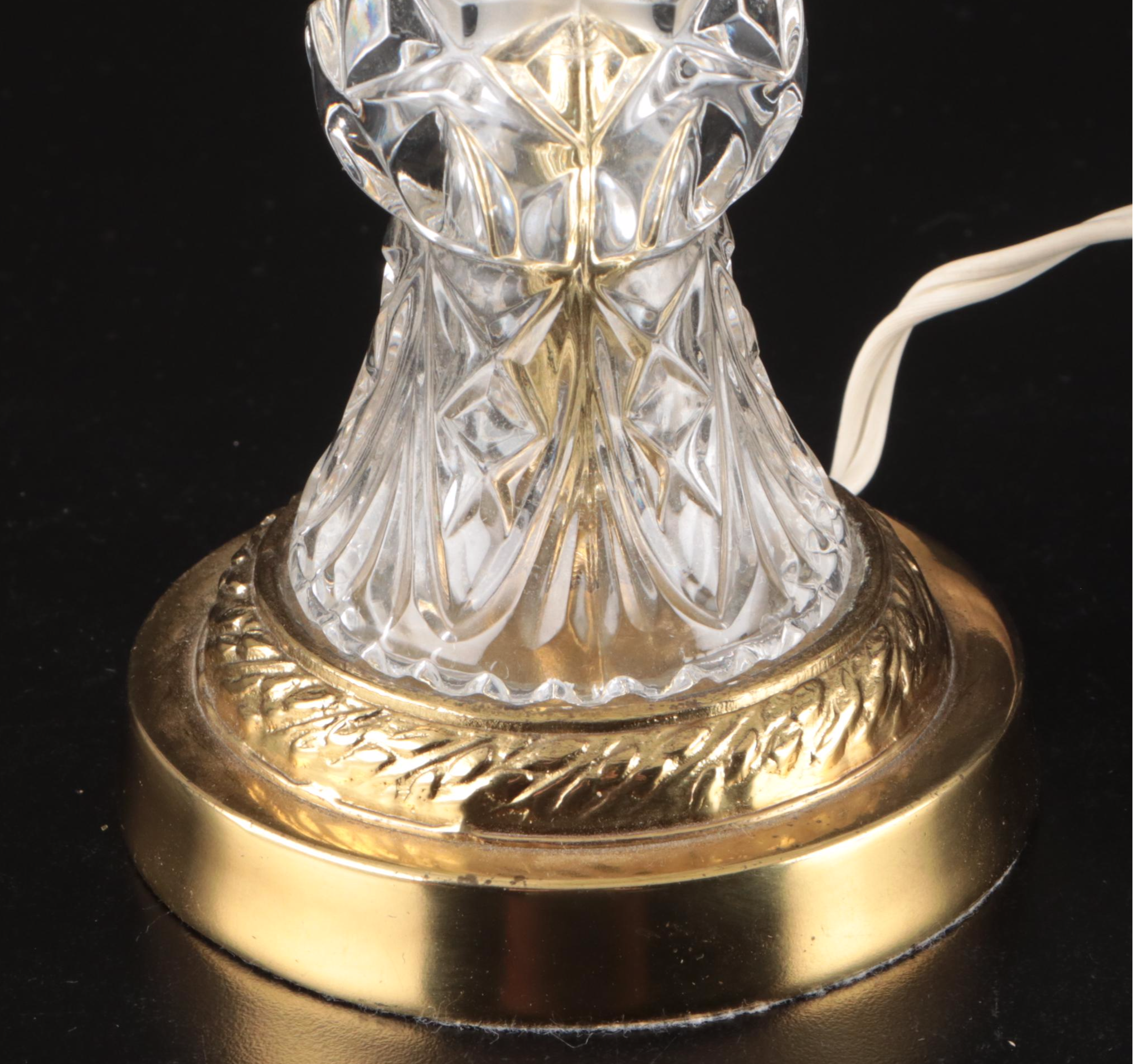 Victorian Style Cut Glass Mushroom Dome Lamp