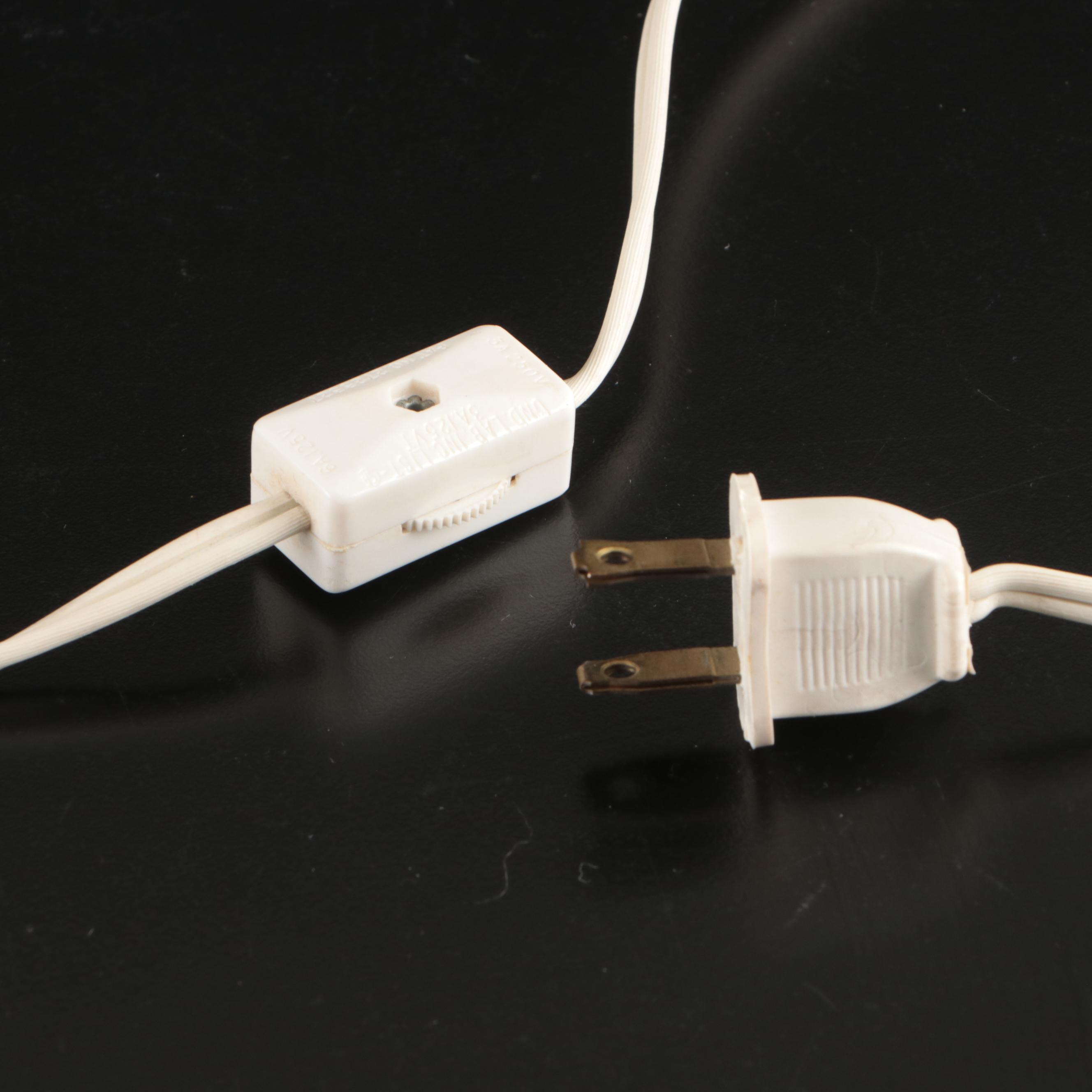 Victorian Style Cut Glass Mushroom Dome Lamp