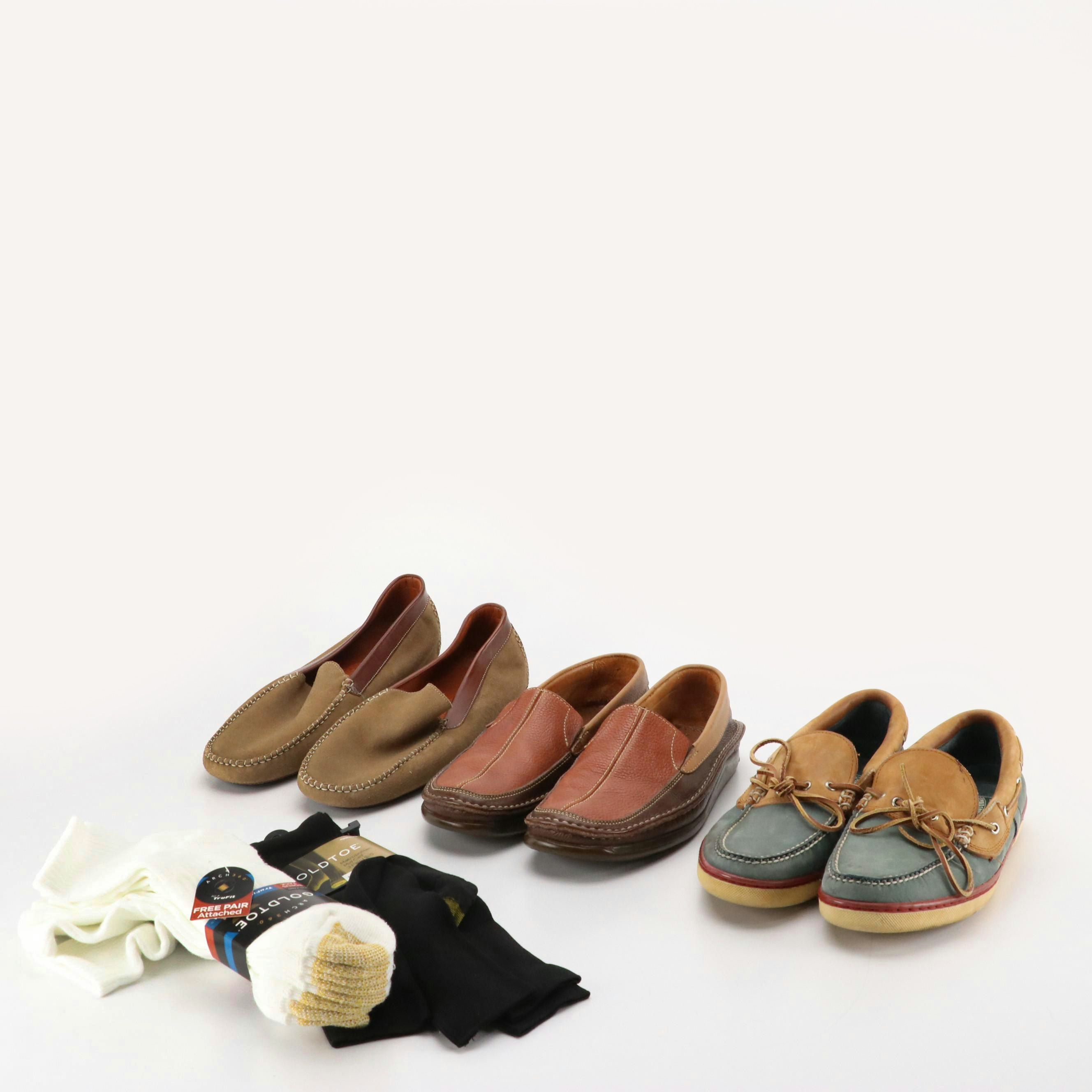 Polo Country Ralph Lauren Boat Shoes, More Slip-On Loafers with GoldToe Socks