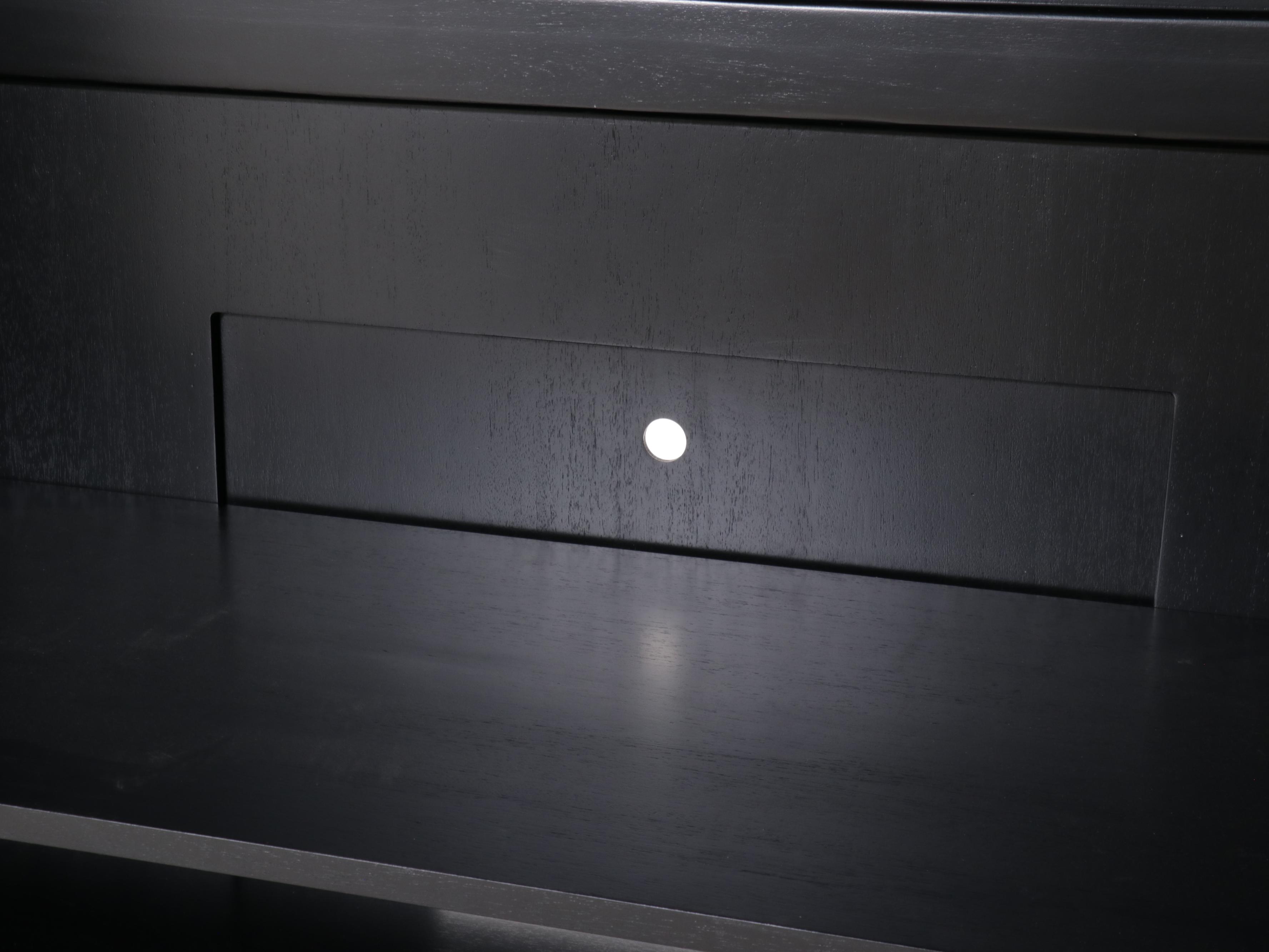 Restoration Hardware "St. James" Ebonized Wood Media Cabinet/Armoire, 2022