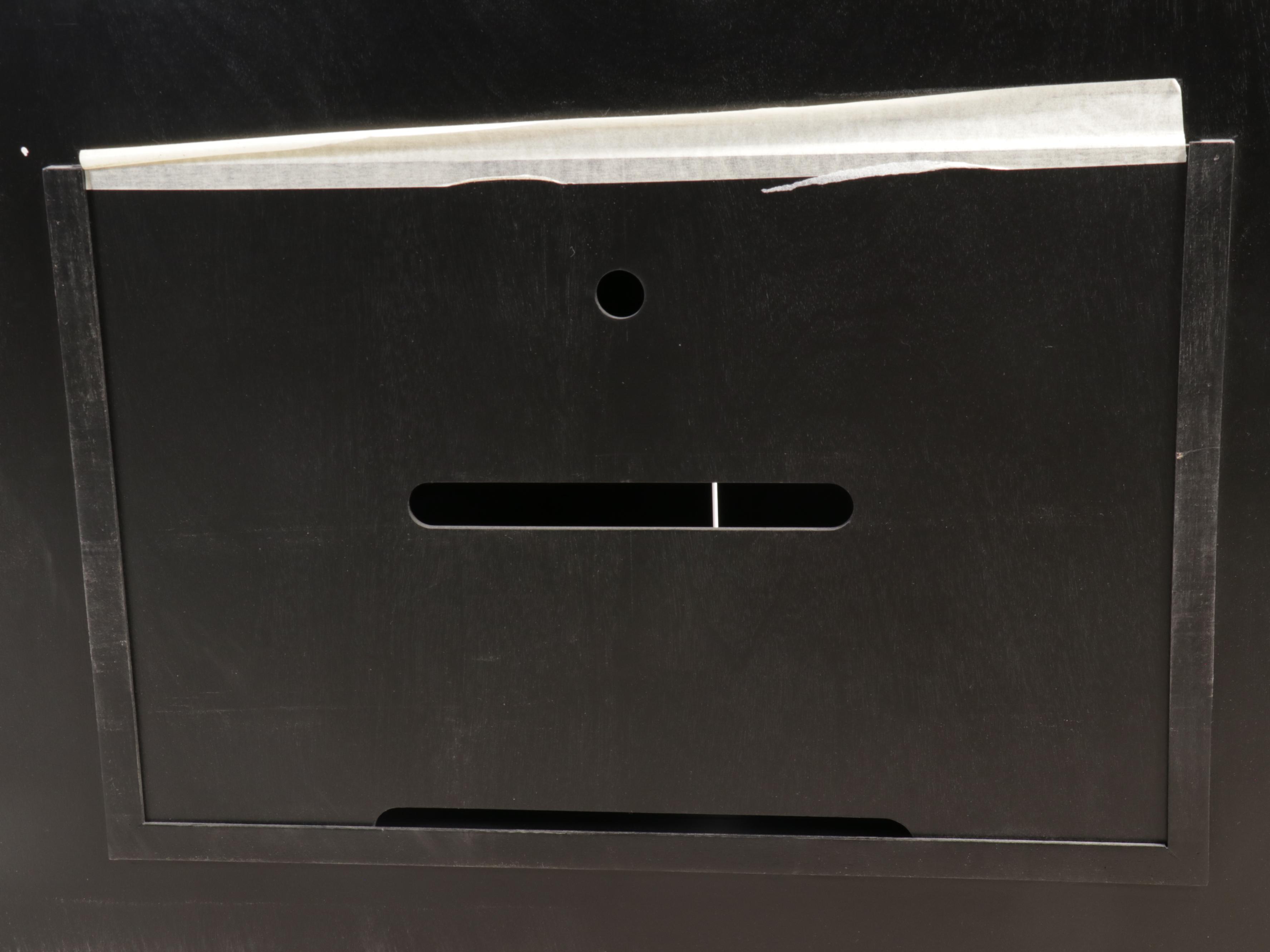 Restoration Hardware "St. James" Ebonized Wood Media Cabinet/Armoire, 2022