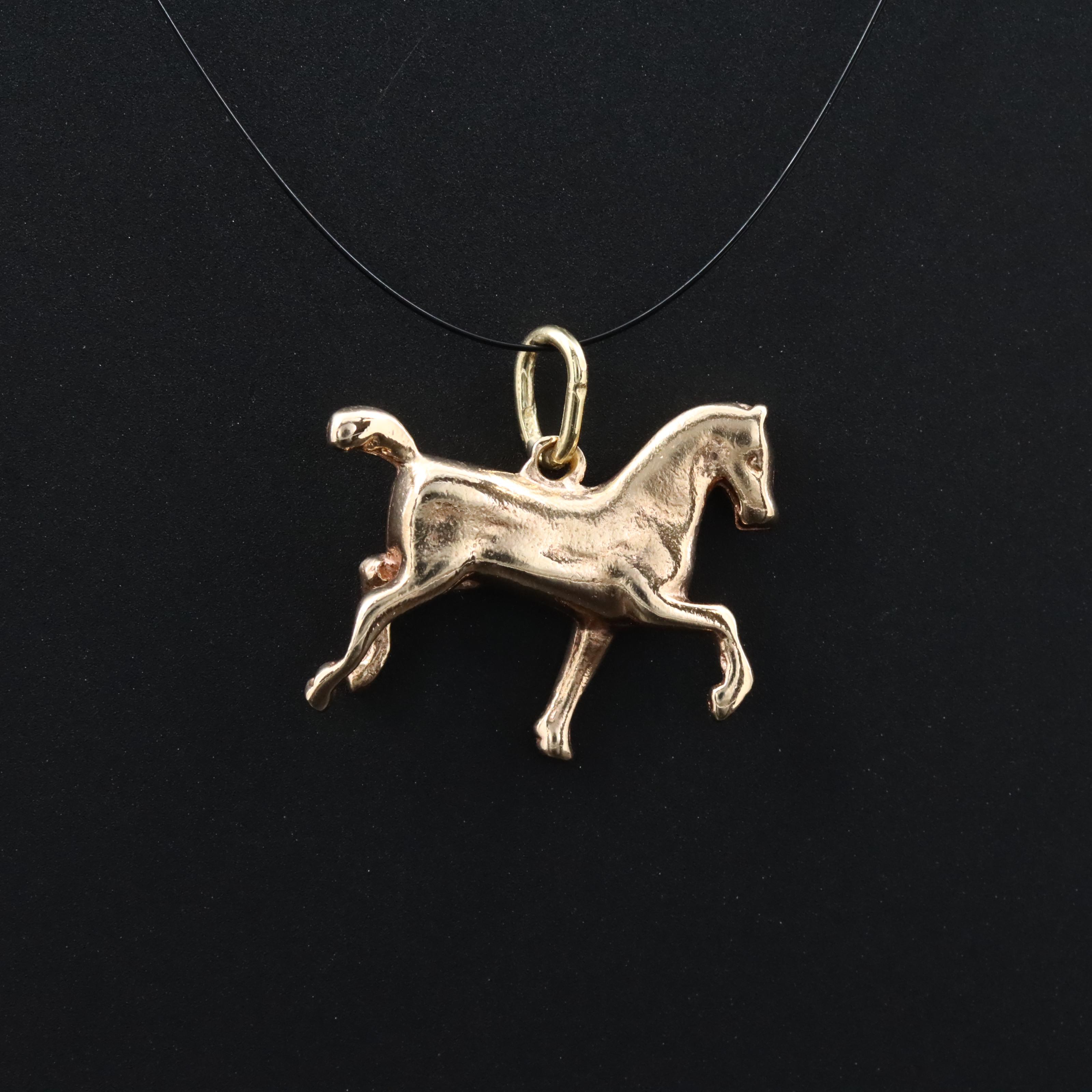 14K Horse Charm