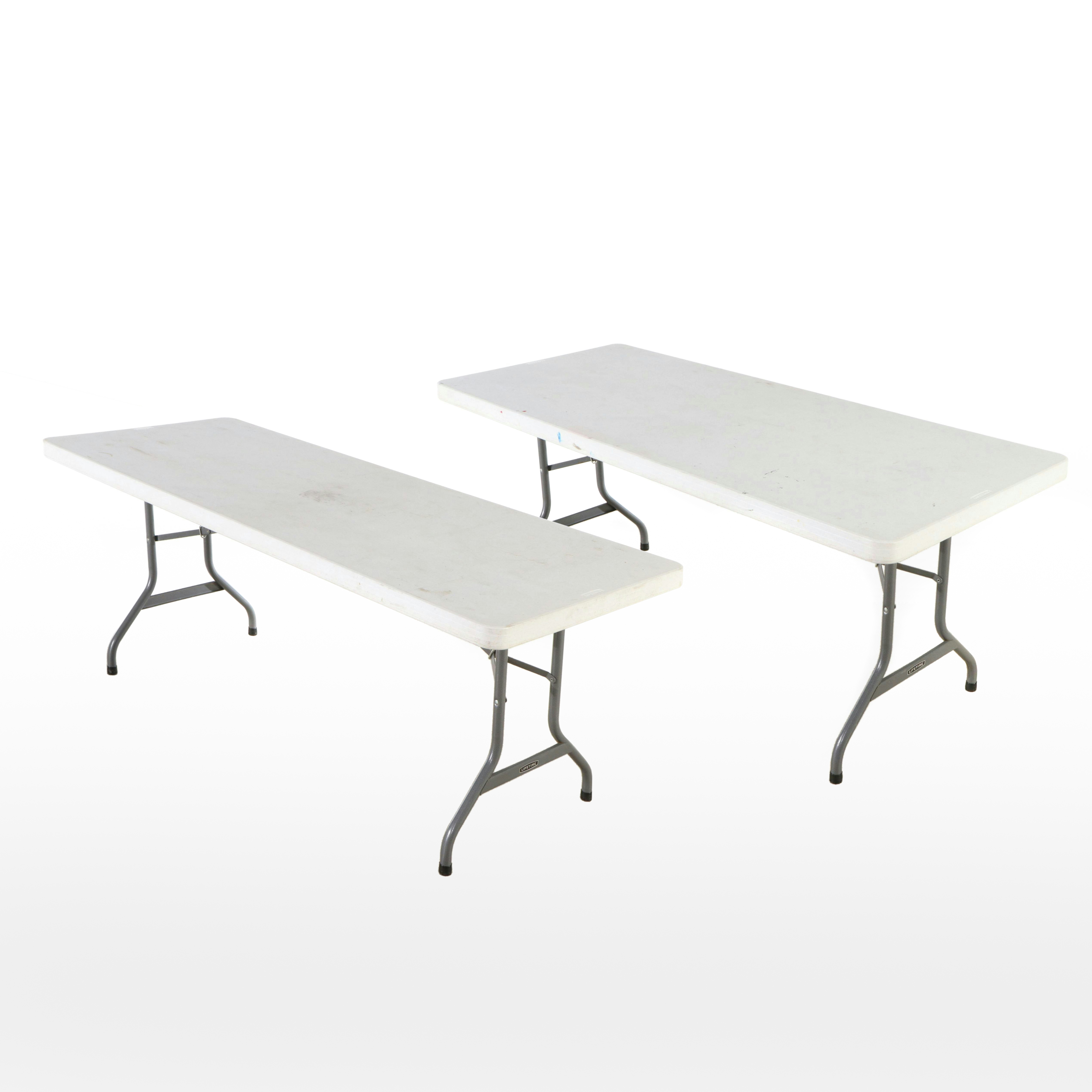 Lifetime Plastic Top Folding Tables