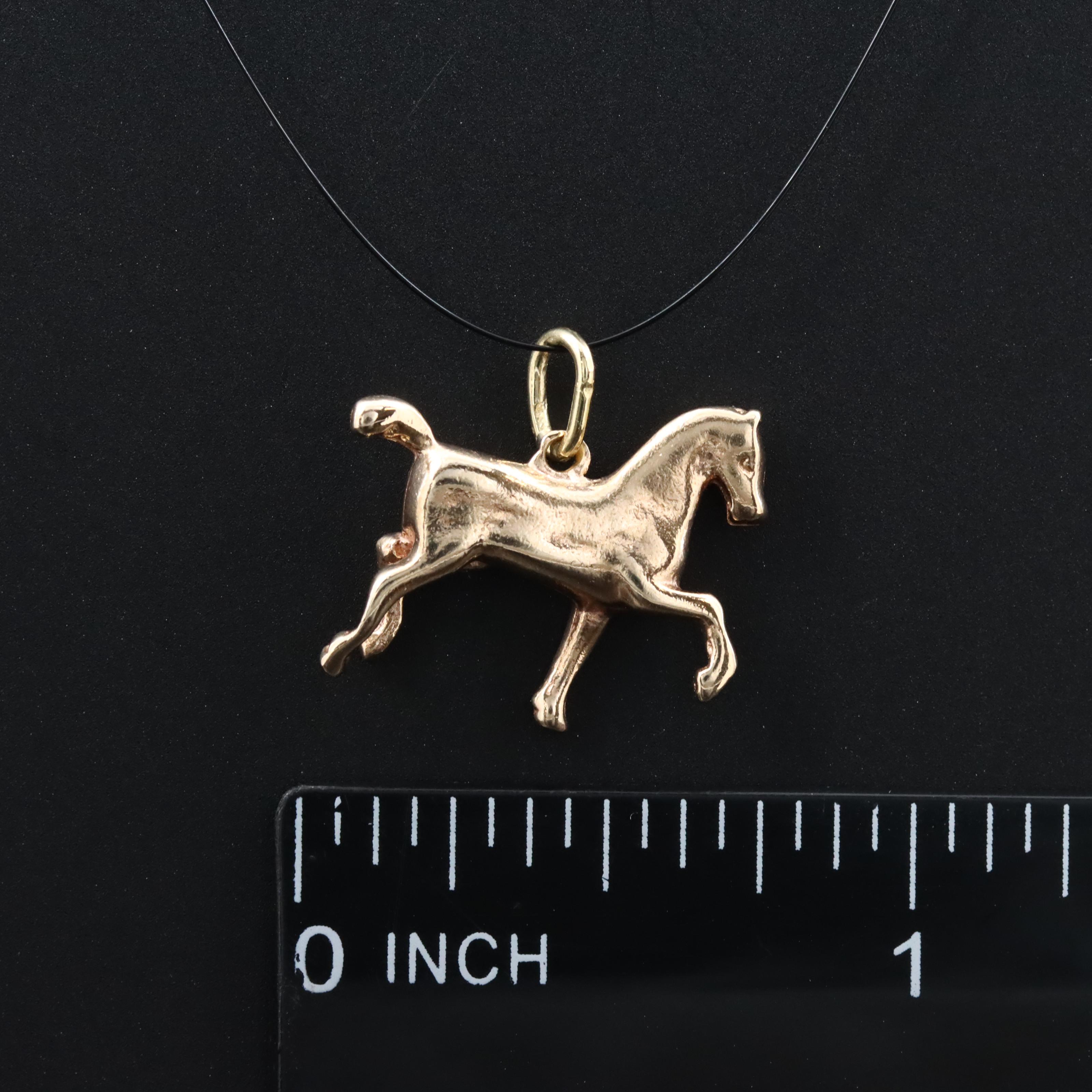 14K Horse Charm