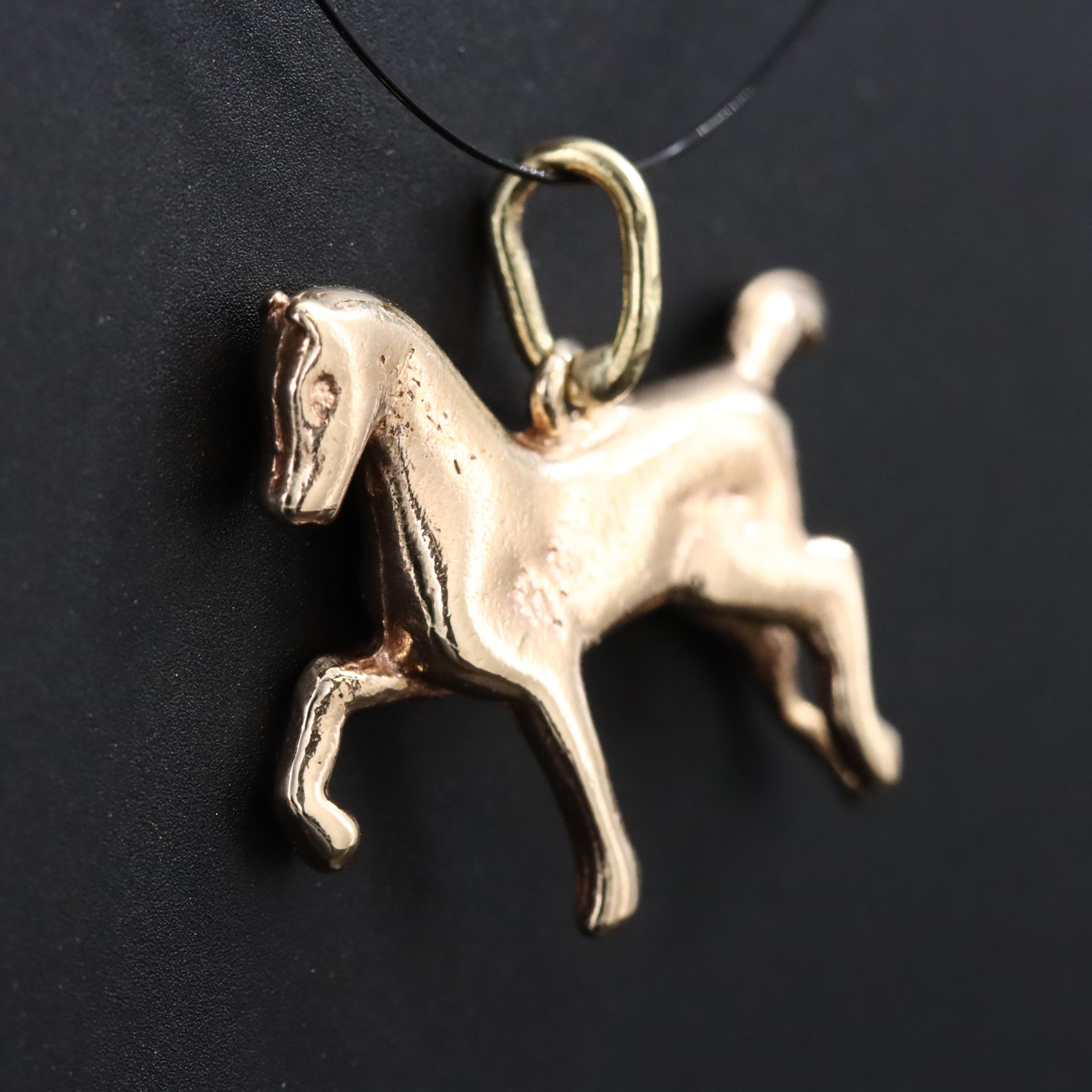 14K Horse Charm