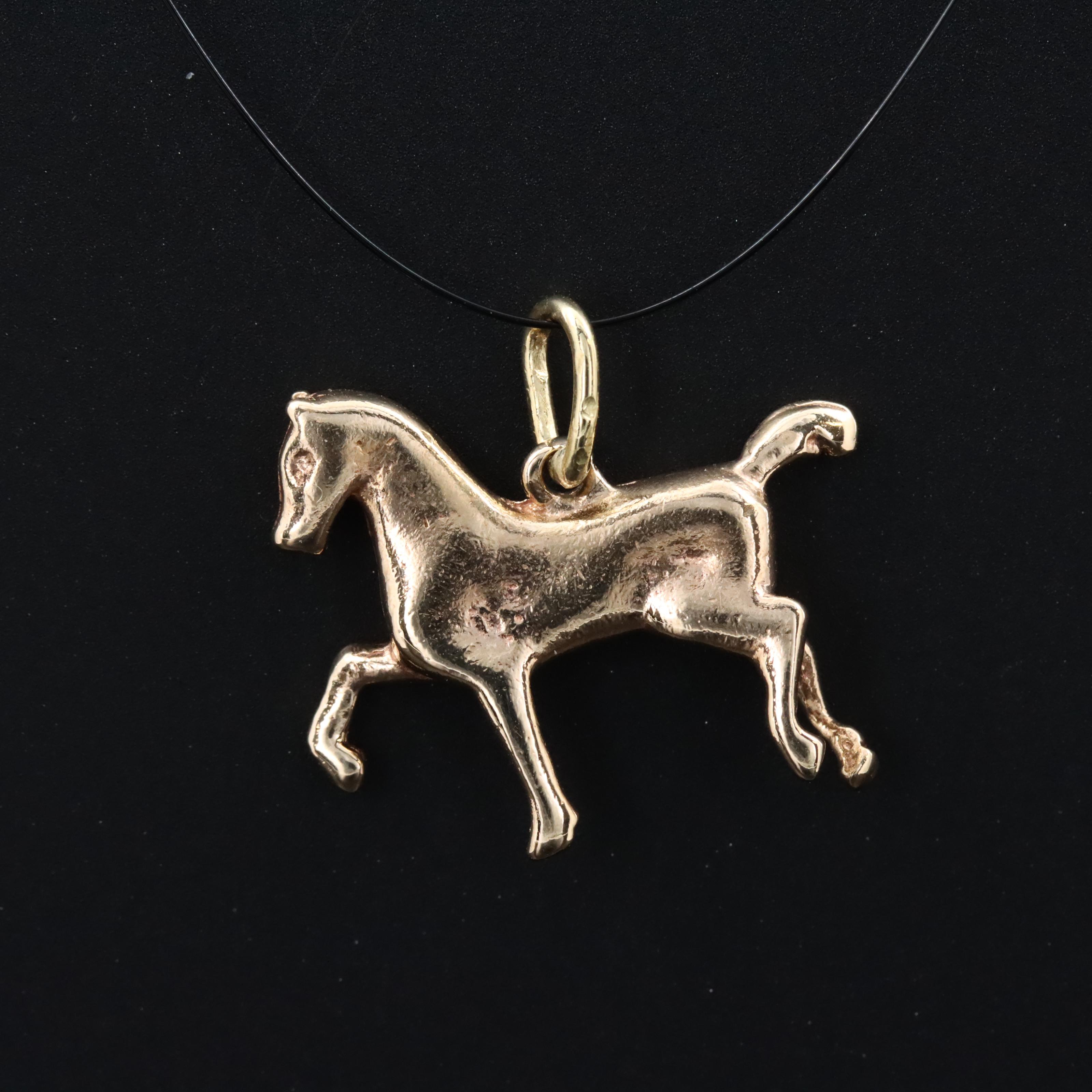 14K Horse Charm