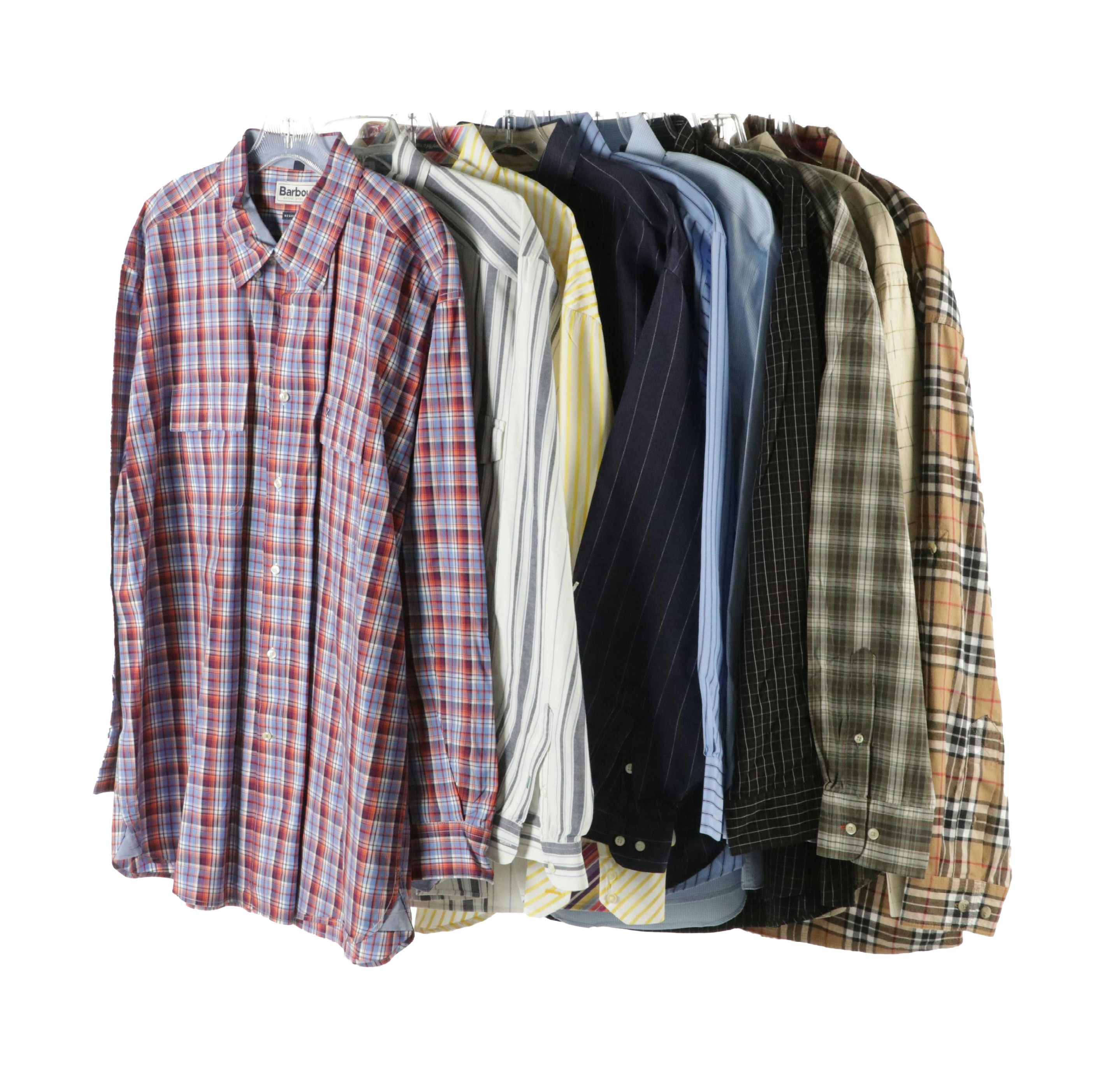 Men's Patterned Button-Front Shirts Featuring Tommy Hilfiger, Nautica, and More