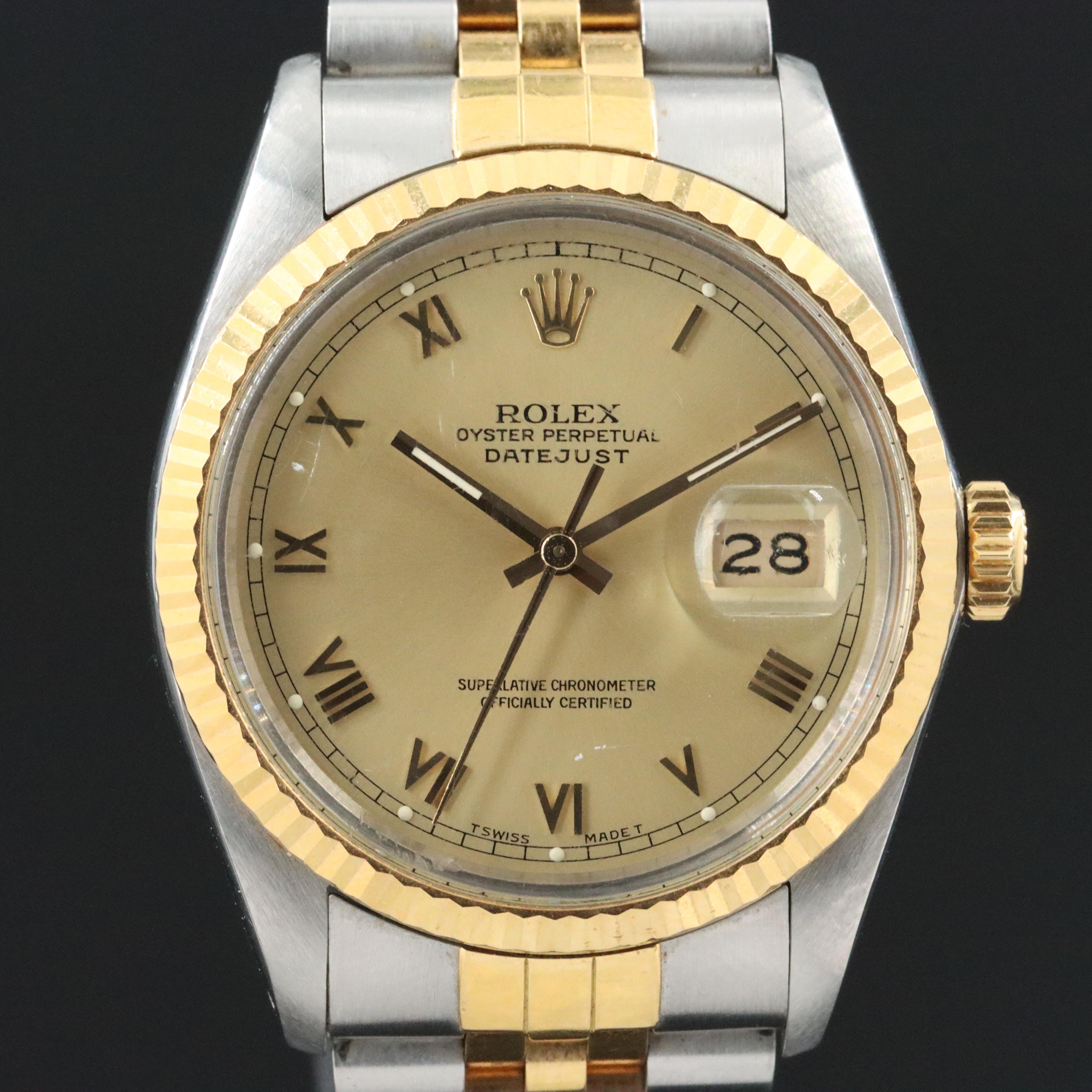 1986 Rolex Oyster Perpetual Datejust Model 16013 Watch