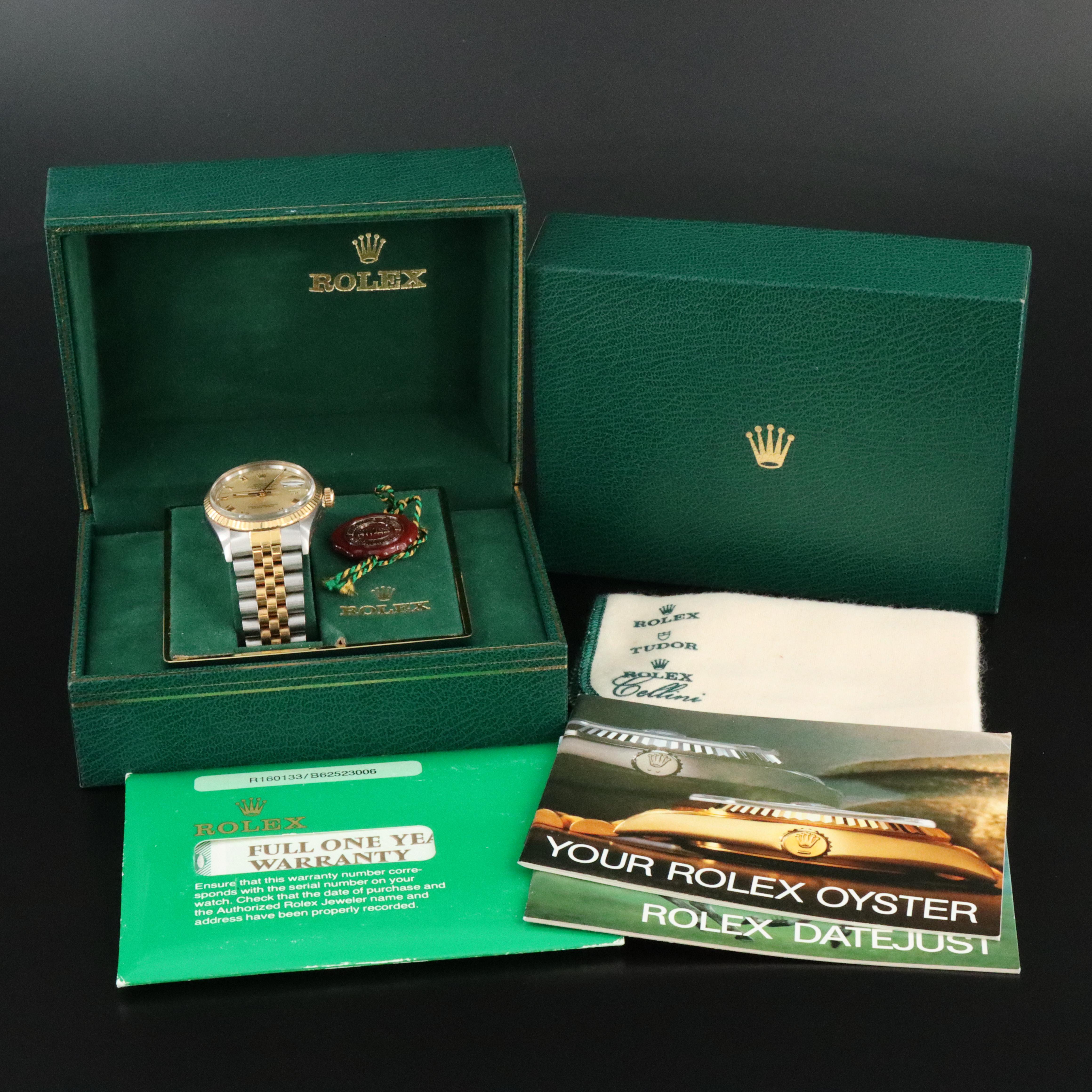 1986 Rolex Oyster Perpetual Datejust Model 16013 Watch