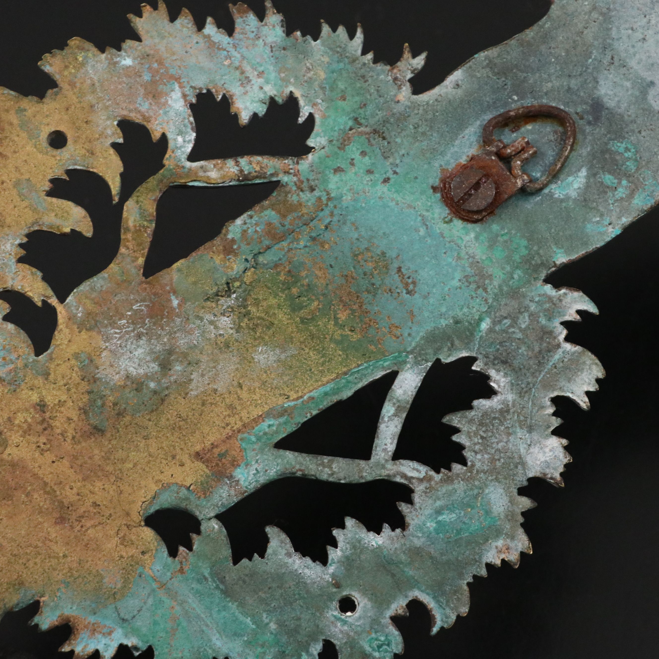 Louis XVI Style Brass Torch Wall Accent, Late 19th/Early 20th Century