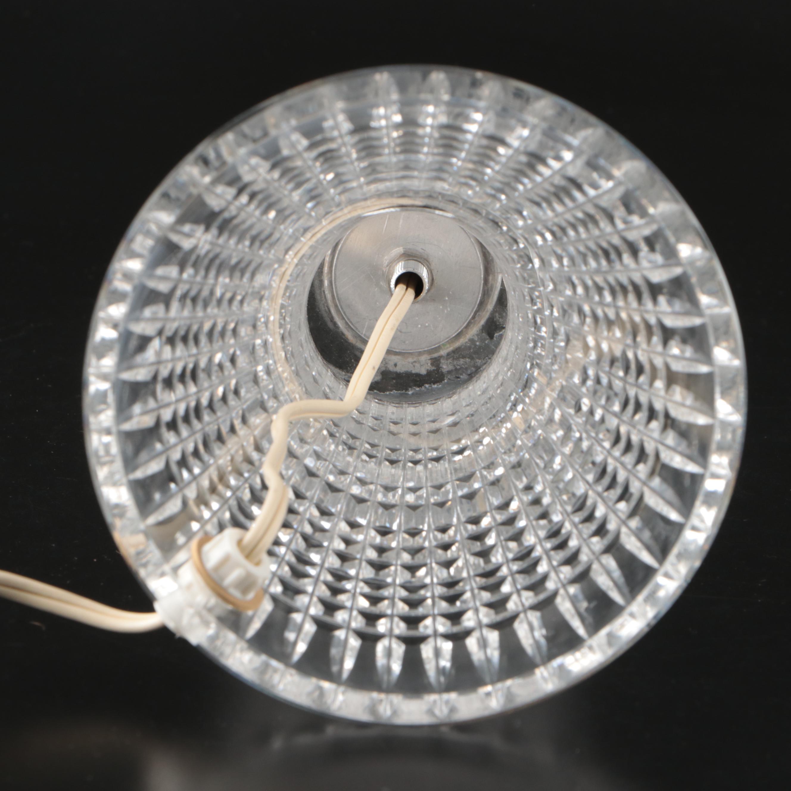 Diane Studios Diamond Pattern Crystal Pillar Table Lamps