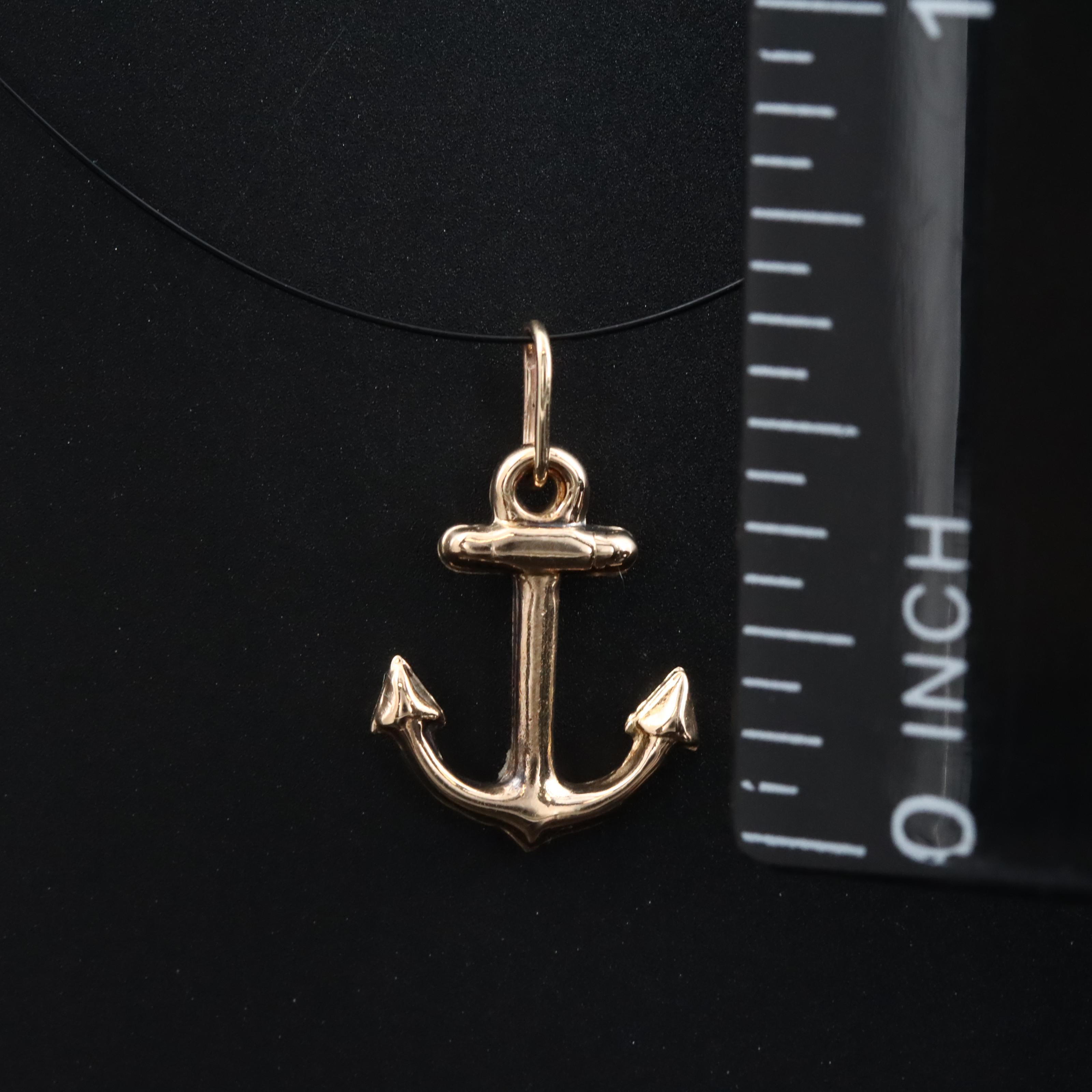 14K Anchor Charm