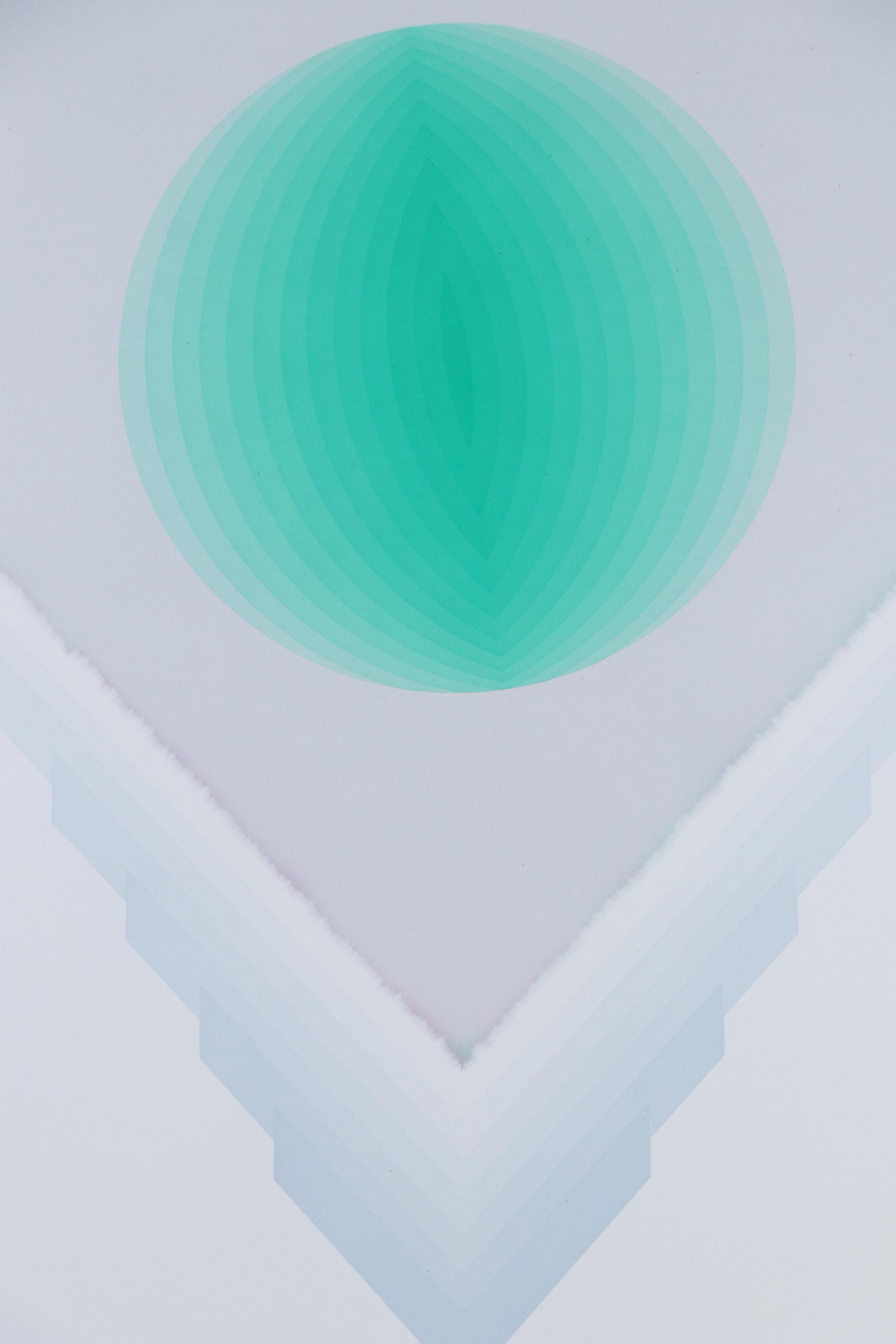 Nobuteru Shimotakahara Op Art Serigraph "Time and Space (J-101)," Late 20th C.