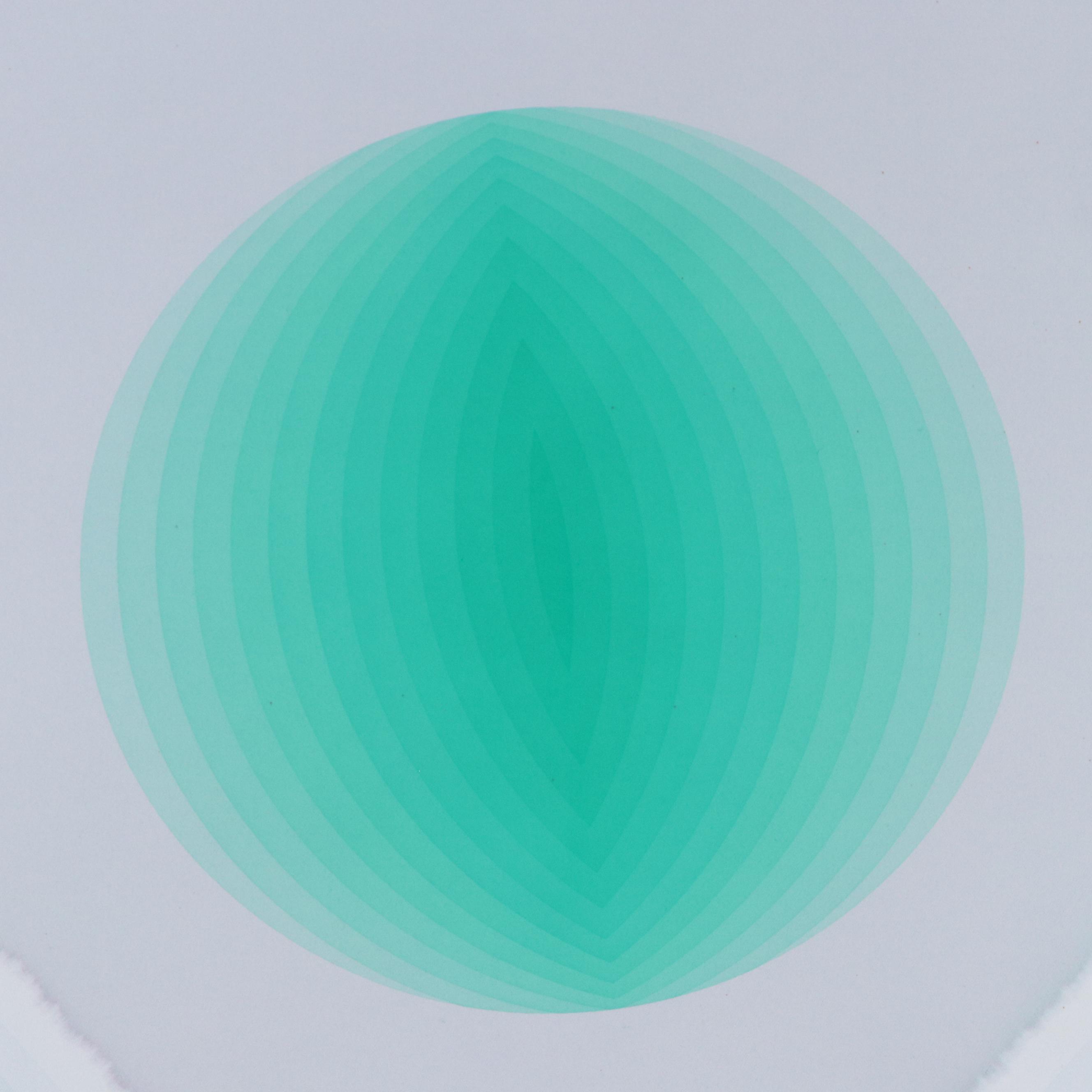 Nobuteru Shimotakahara Op Art Serigraph "Time and Space (J-101)," Late 20th C.