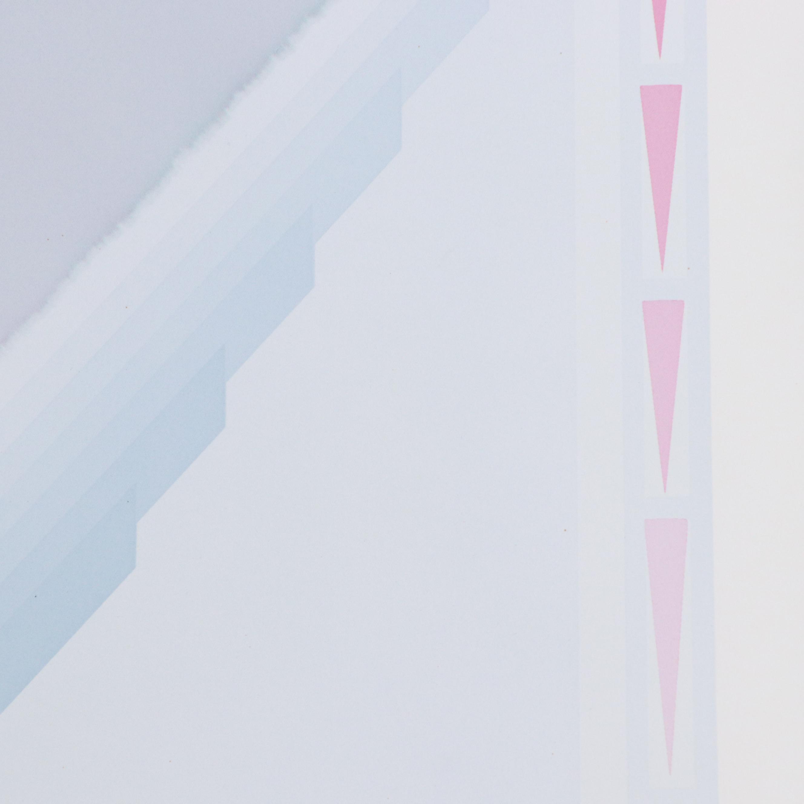 Nobuteru Shimotakahara Op Art Serigraph "Time and Space (J-101)," Late 20th C.