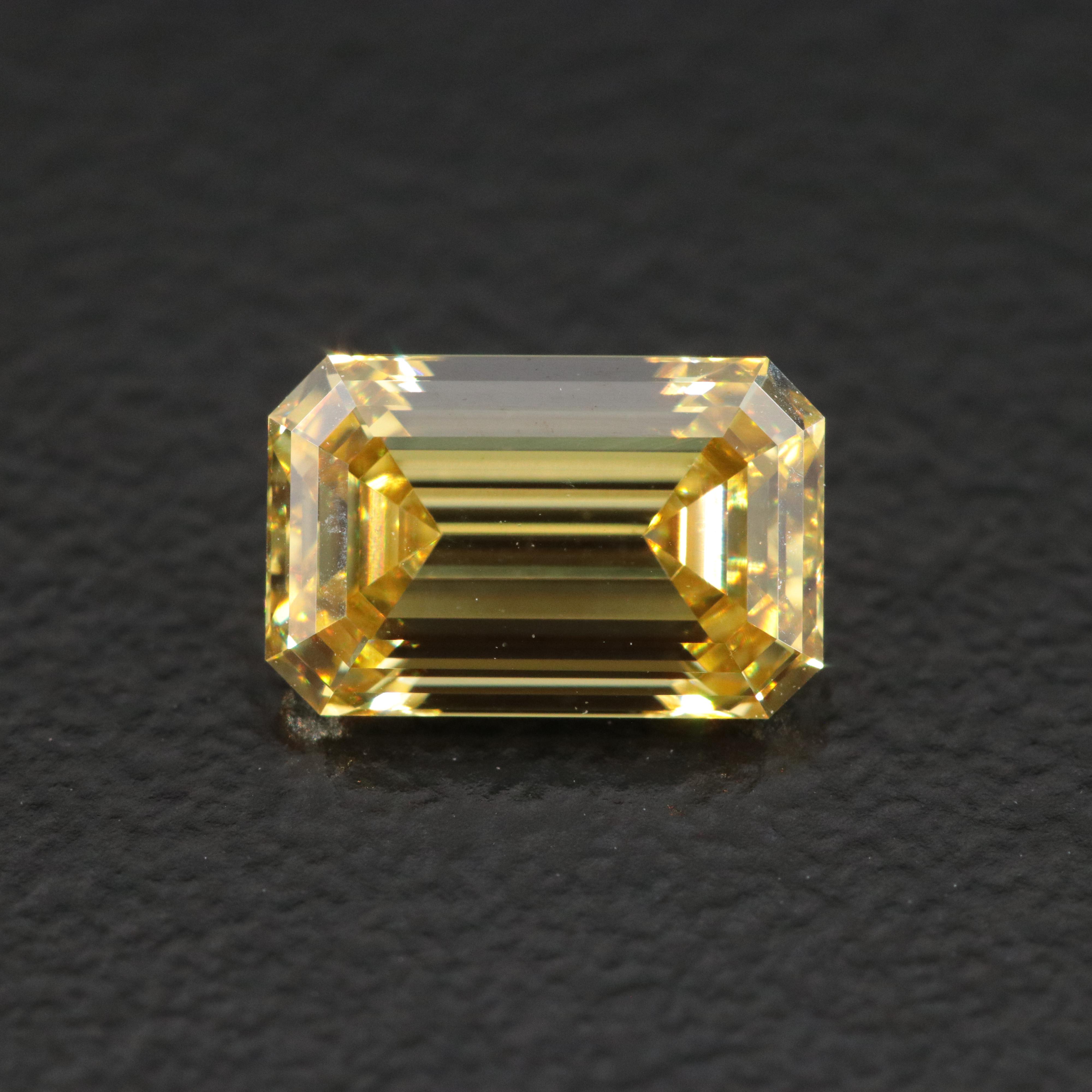 Loose 1.05 CT Lab Grown Fancy Yellow Diamond with IGI Report