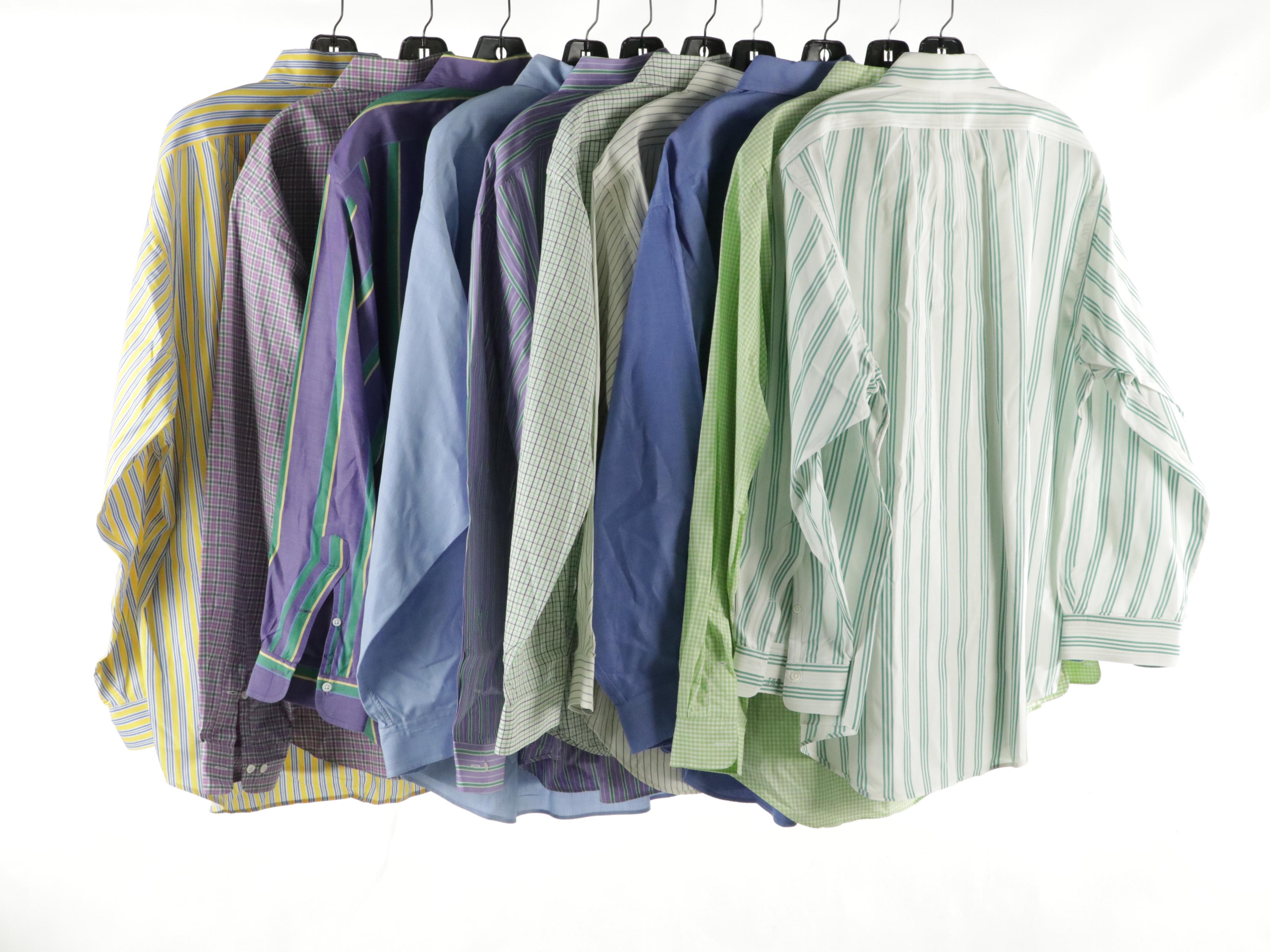 Men's Ralph Lauren Plaid, Striped and Solid Cotton Button-Down Shirts