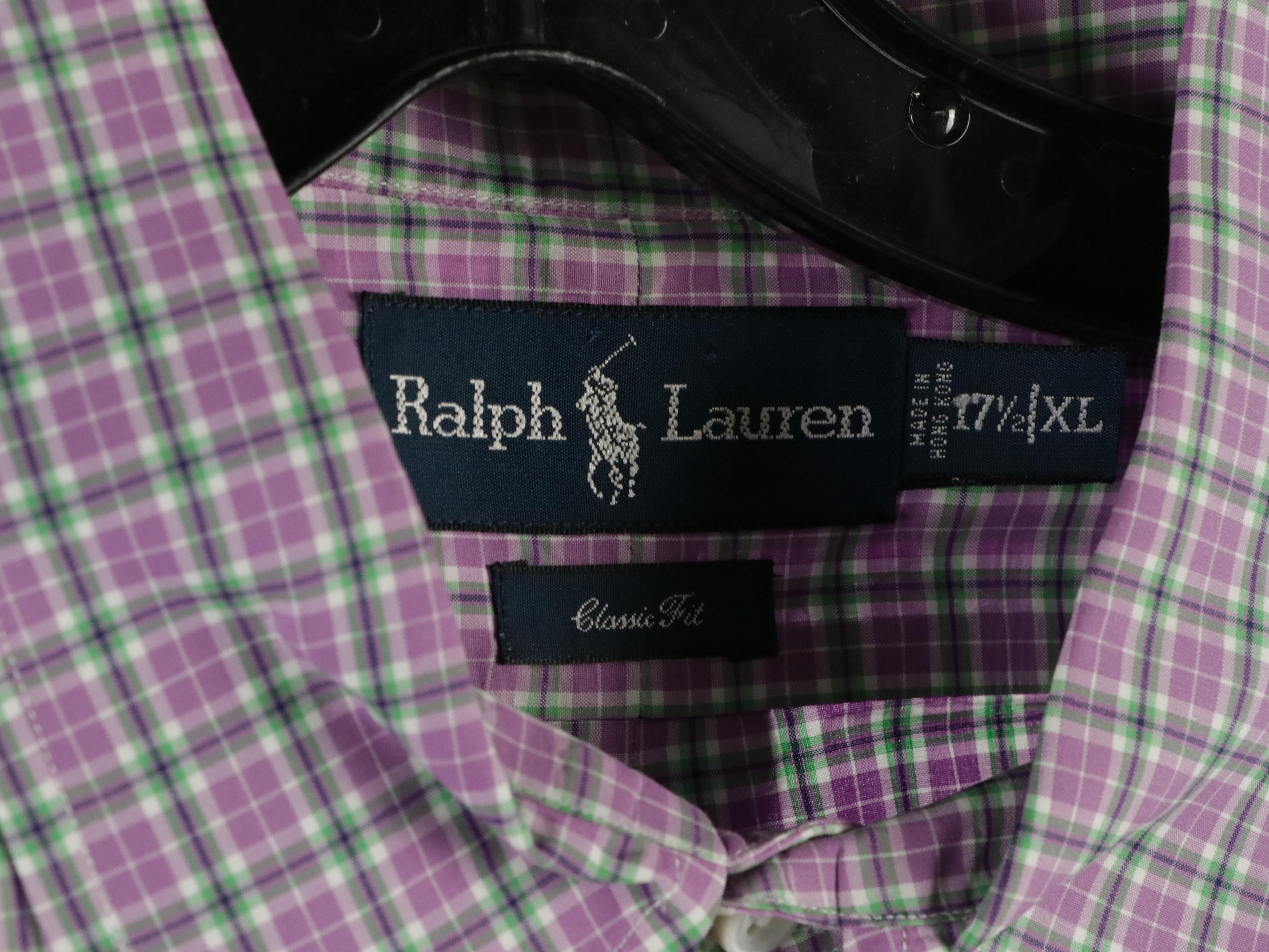 Men's Ralph Lauren Plaid, Striped and Solid Cotton Button-Down Shirts