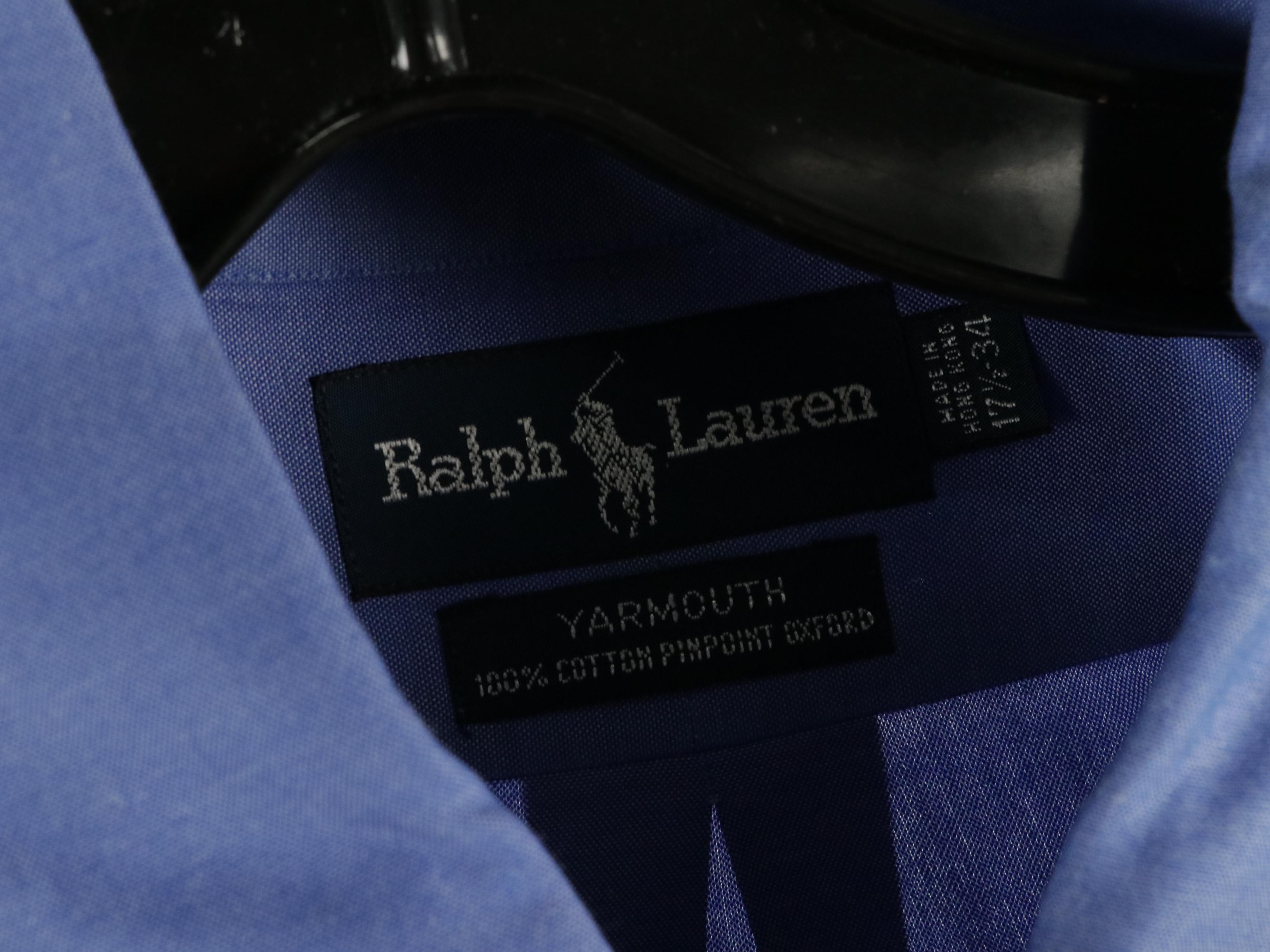 Men's Ralph Lauren Plaid, Striped and Solid Cotton Button-Down Shirts