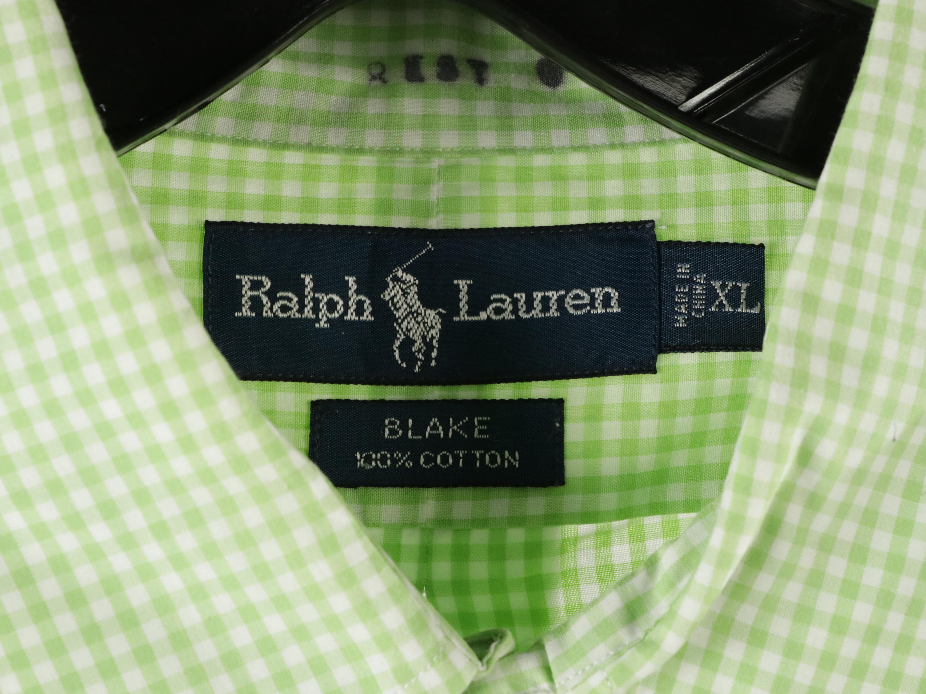 Men's Ralph Lauren Plaid, Striped and Solid Cotton Button-Down Shirts