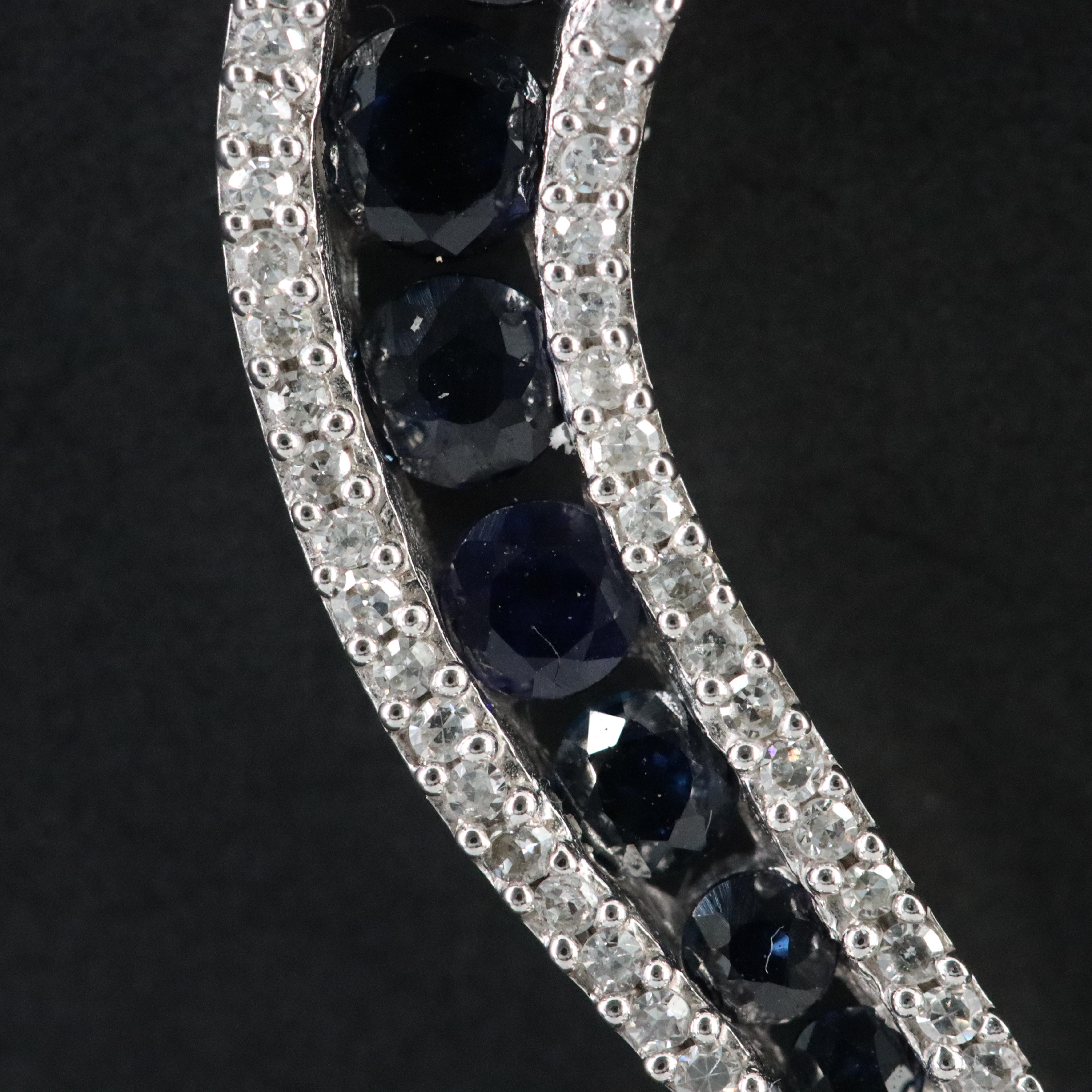 14K Sapphire and Diamond Pendant