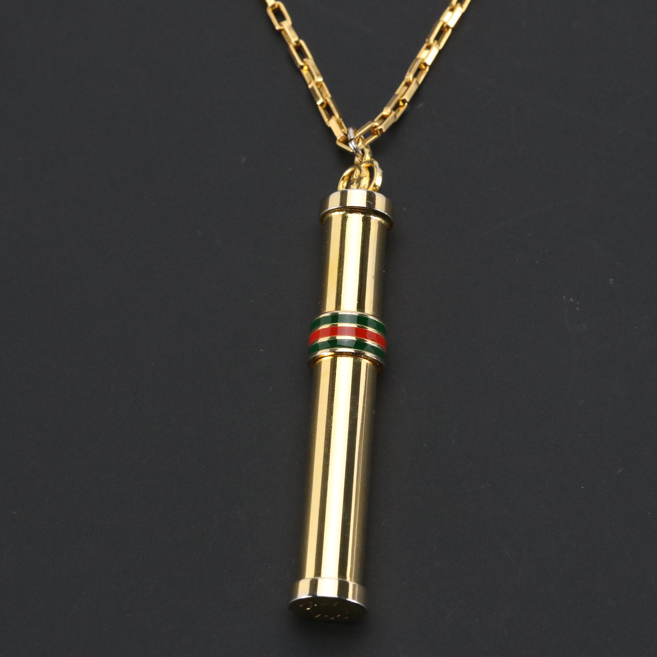 Gucci Stick Perfume Bottle Pendant Necklace