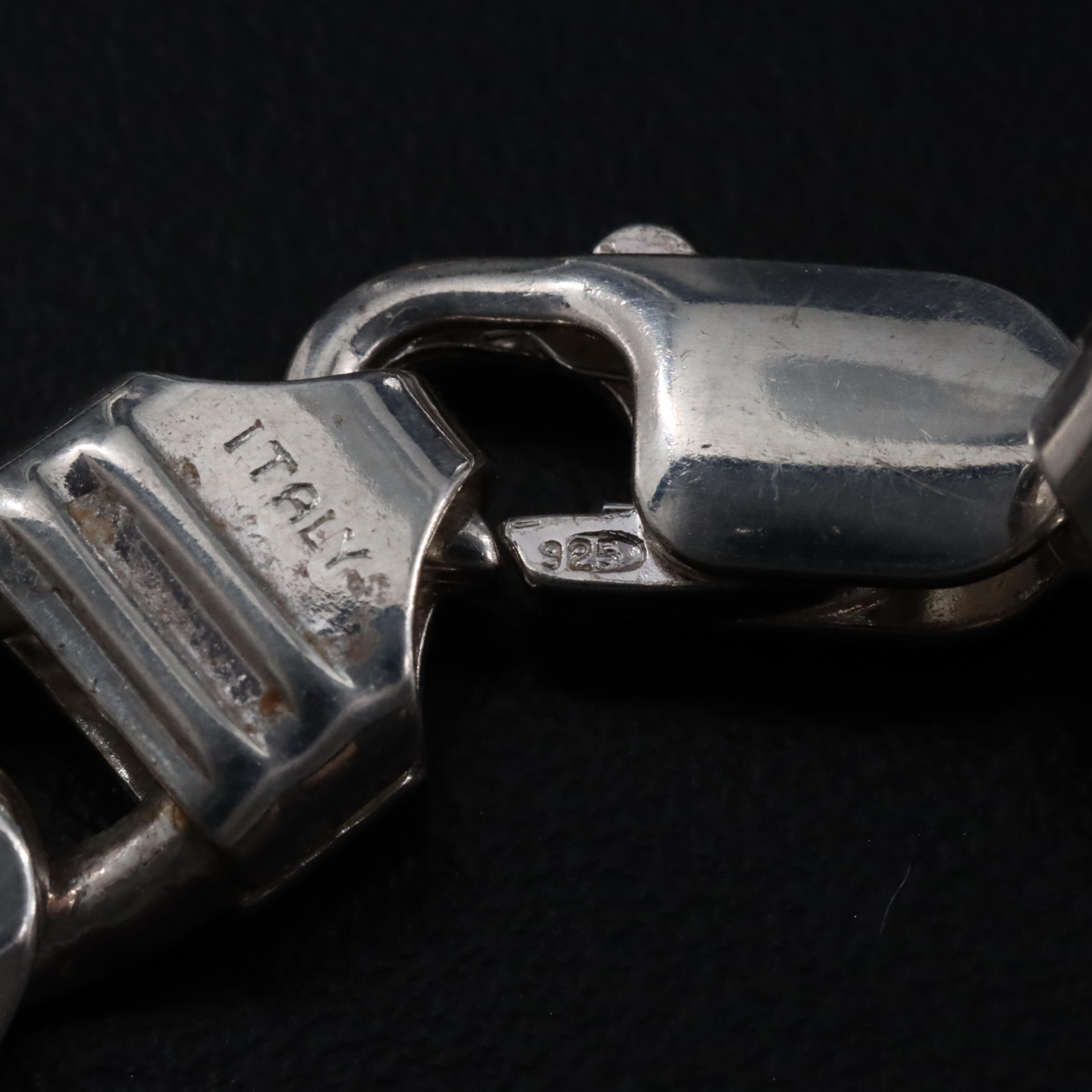 Southwestern Sterling Gemstone Inlay Pendant Necklace