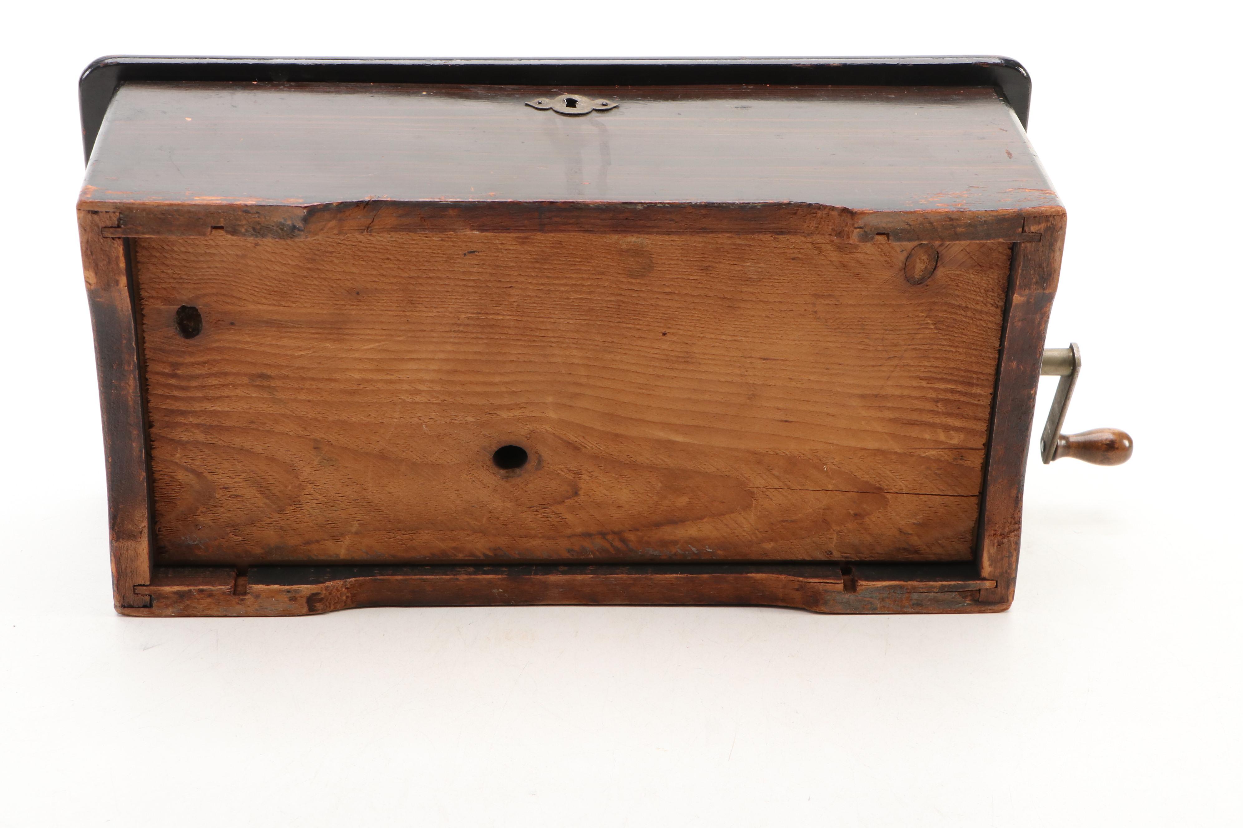 Victorian Rosewood Cylindrical Music Box, Late 19th/ Early 20th Century