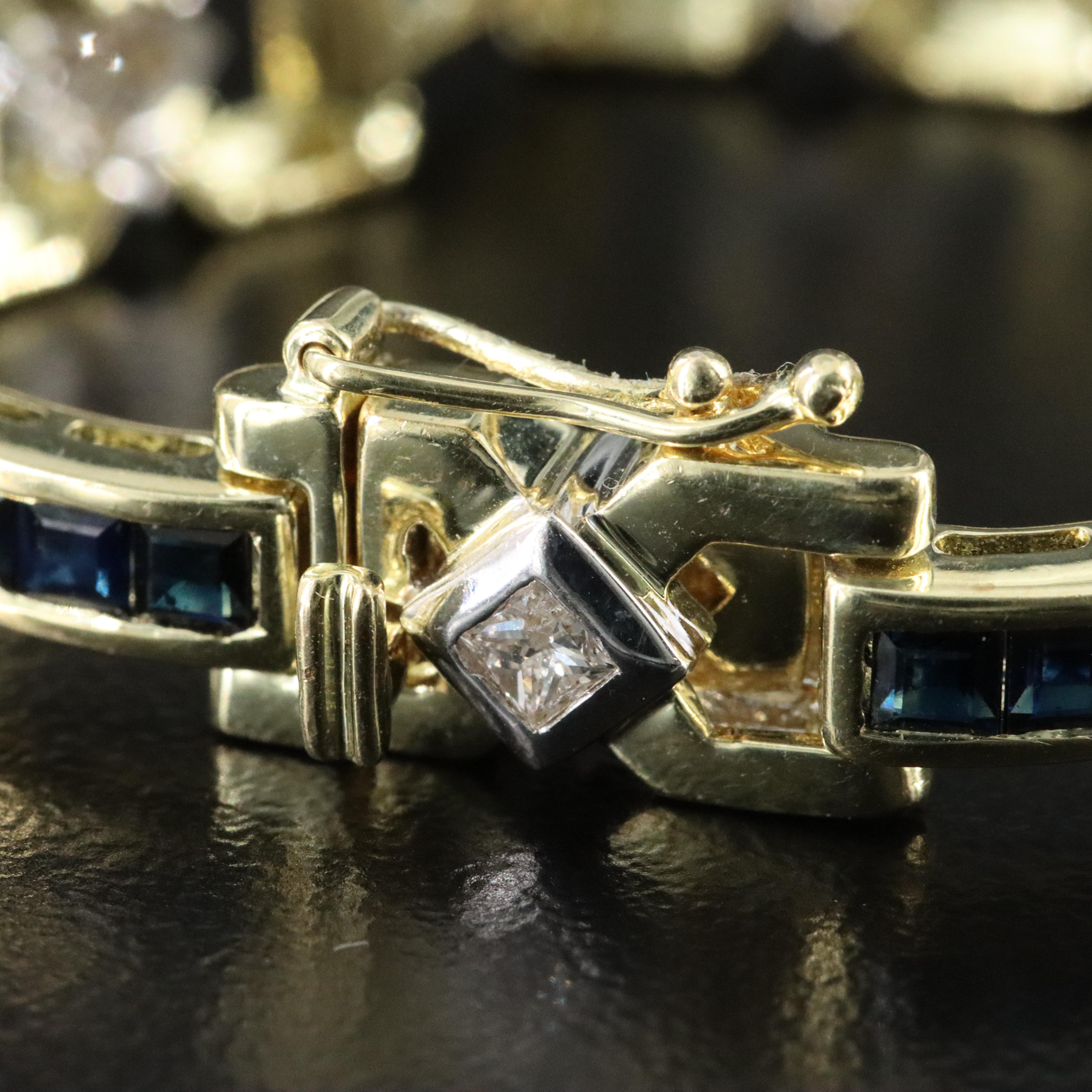 14K Sapphire and Diamond Bracelet