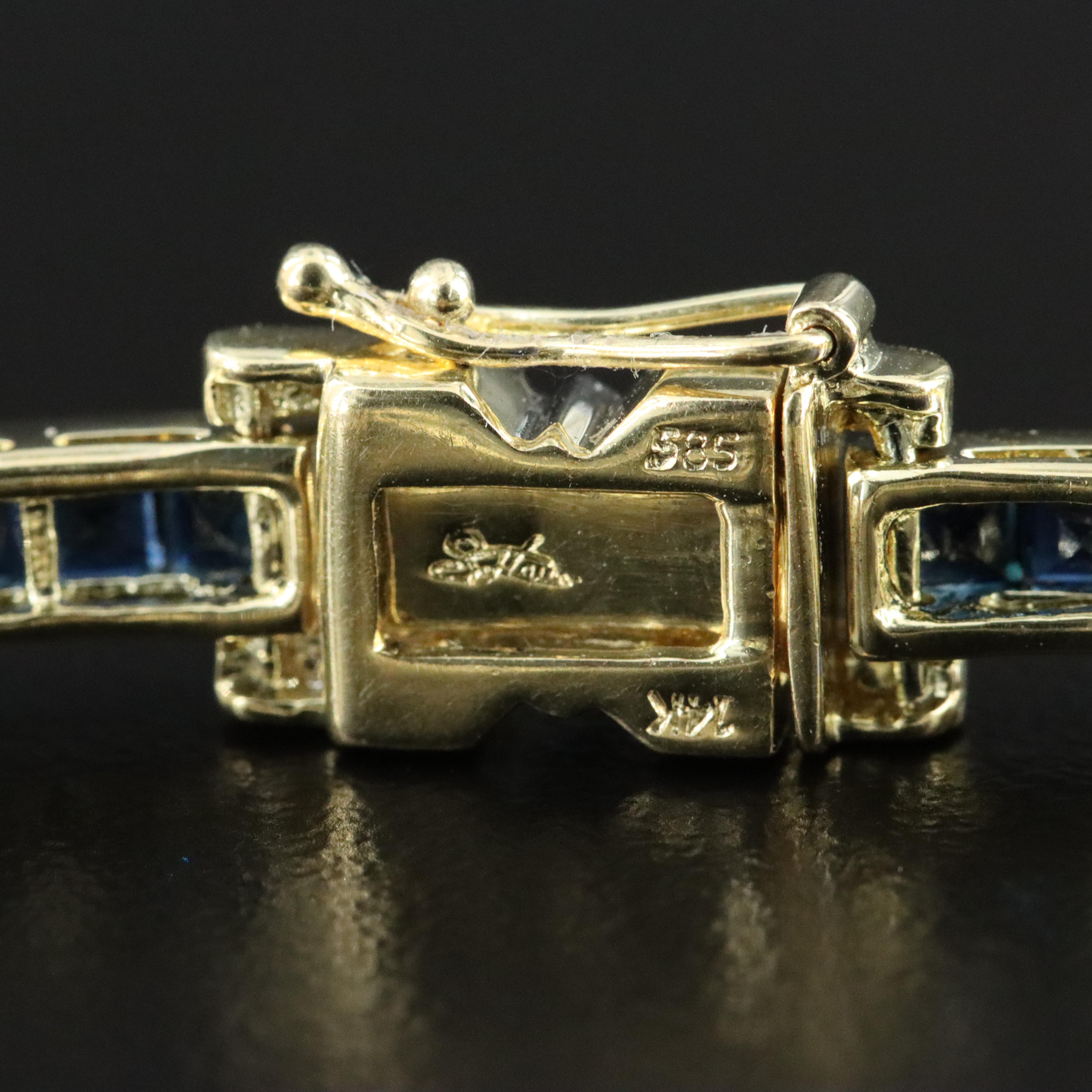 14K Sapphire and Diamond Bracelet