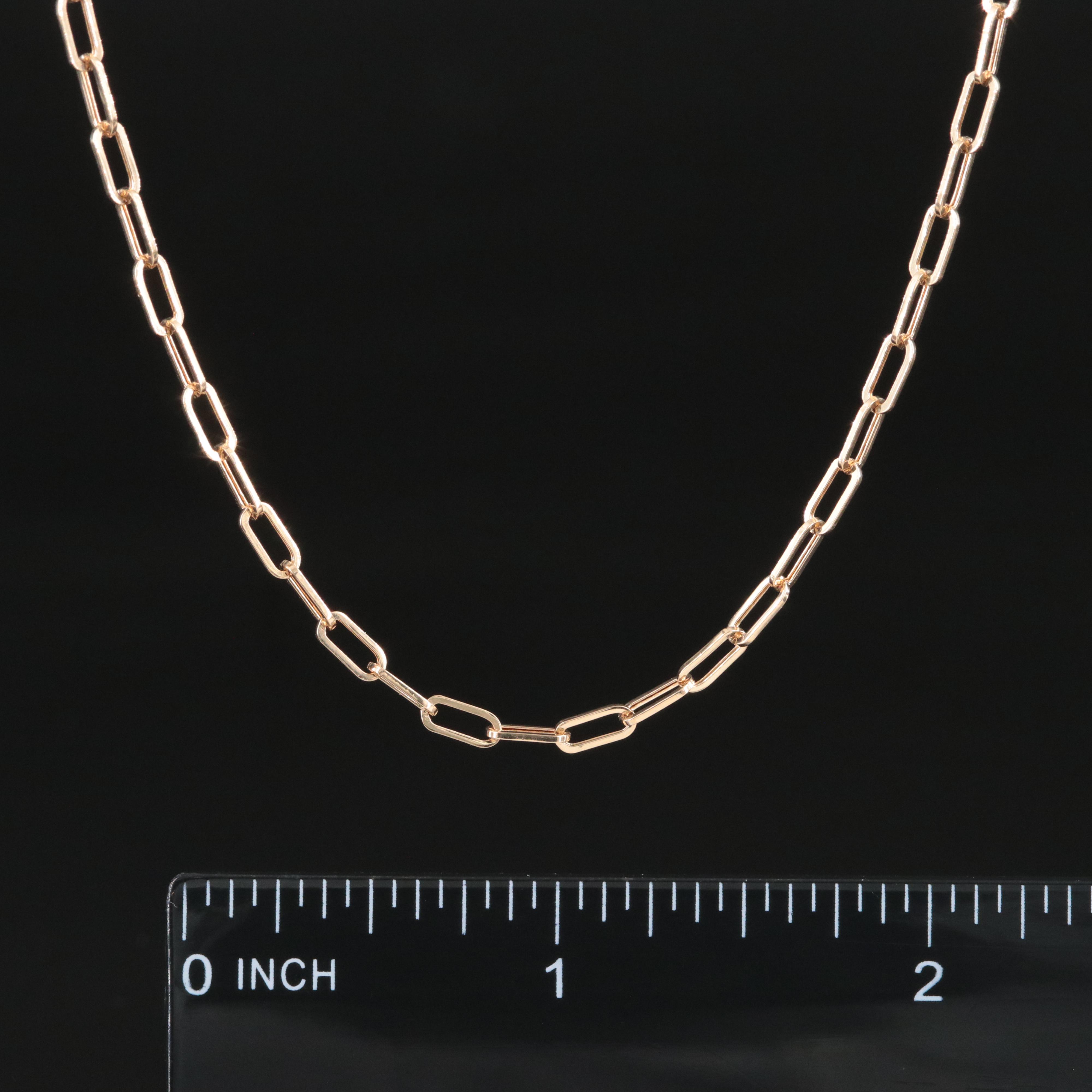 14K Paper Clip Chain Necklace