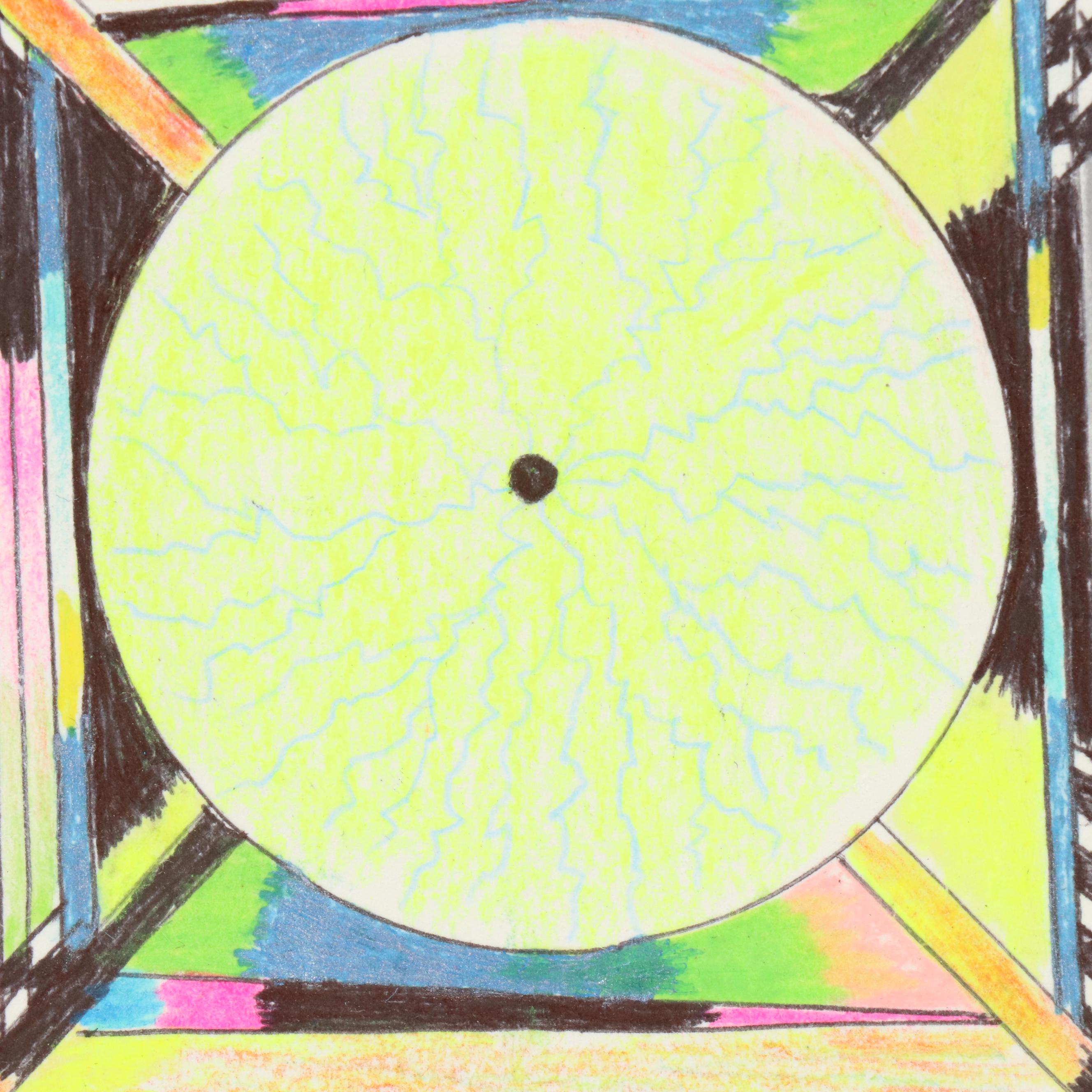 Abstract Geometric Mixed Media Drawings Including "Electrika," 2006