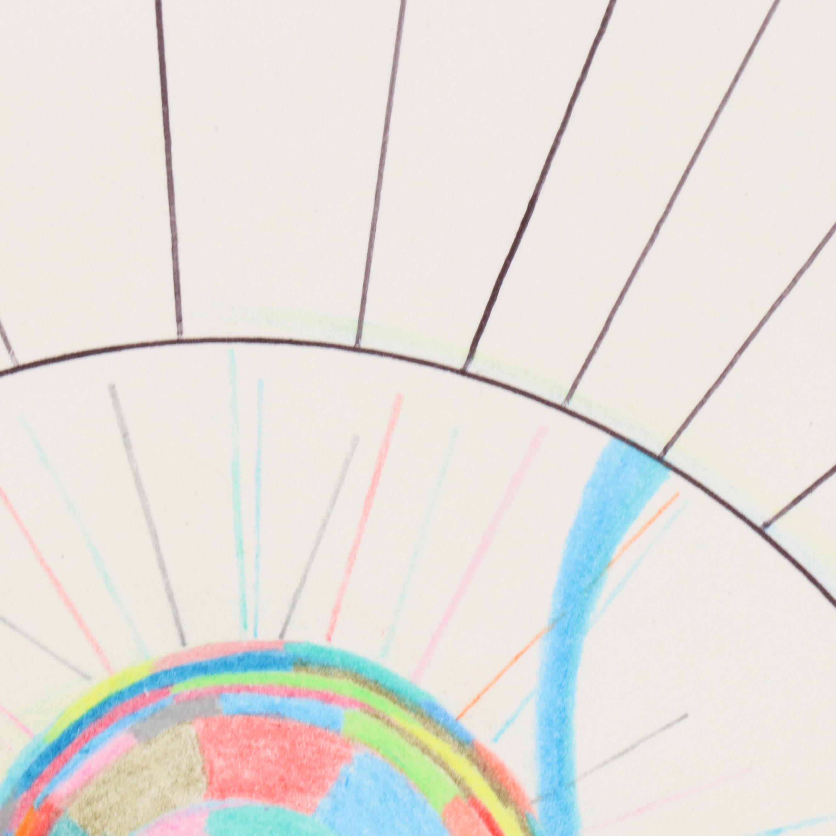 Abstract Geometric Mixed Media Drawings Including "Electrika," 2006