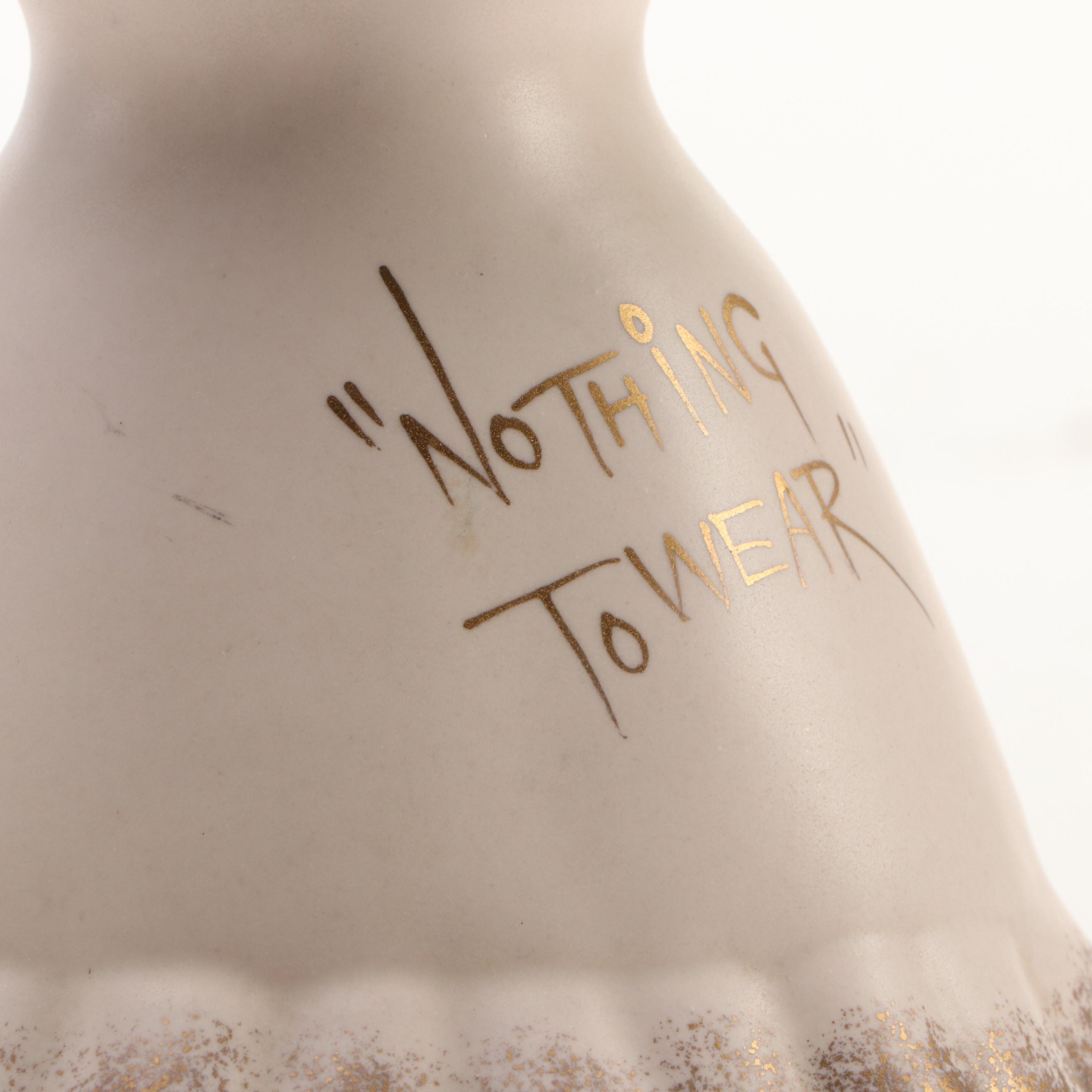 N. S. Gustin "Nothing to Wear" Coin Bank with TV Lamp and More Ceramic Décor