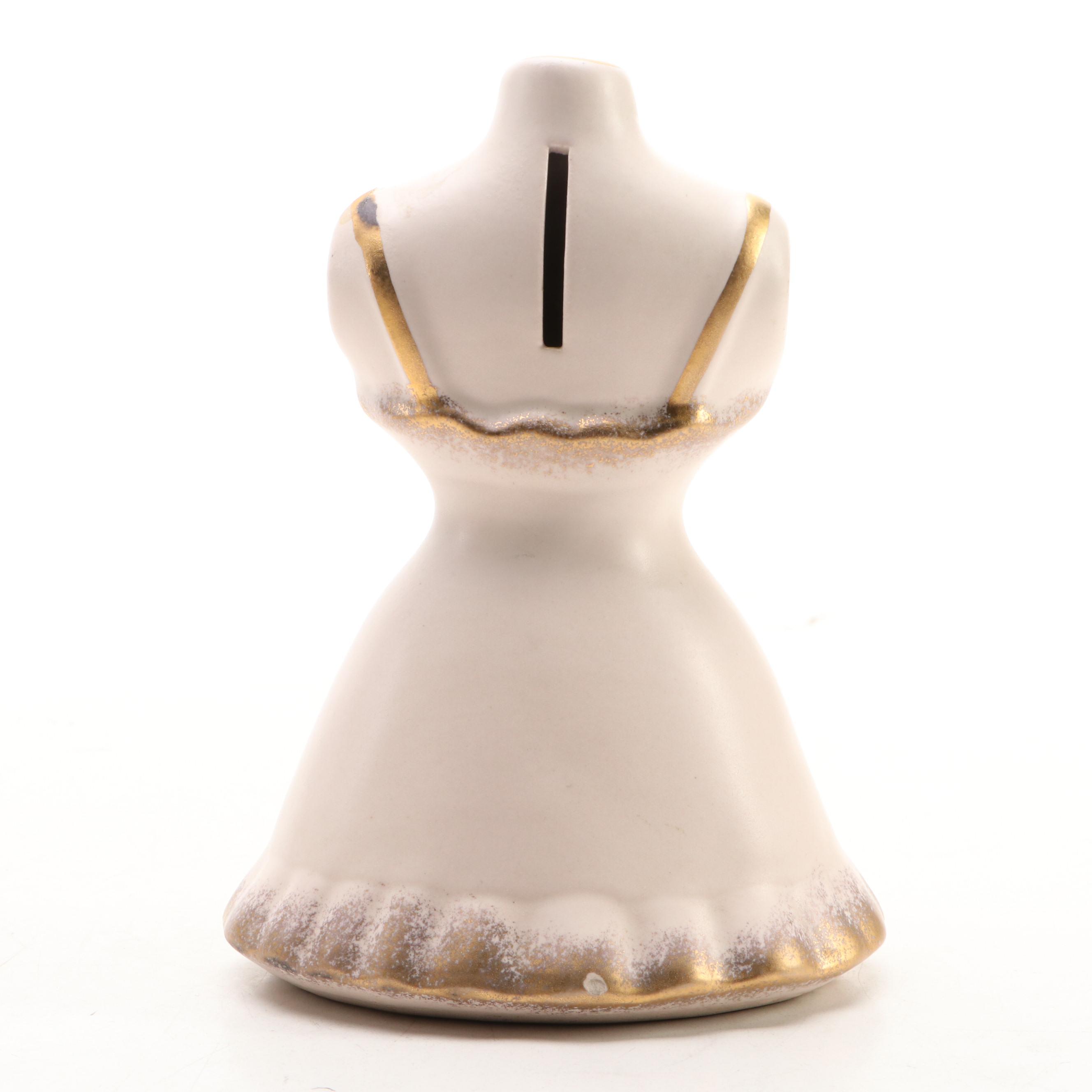 N. S. Gustin "Nothing to Wear" Coin Bank with TV Lamp and More Ceramic Décor