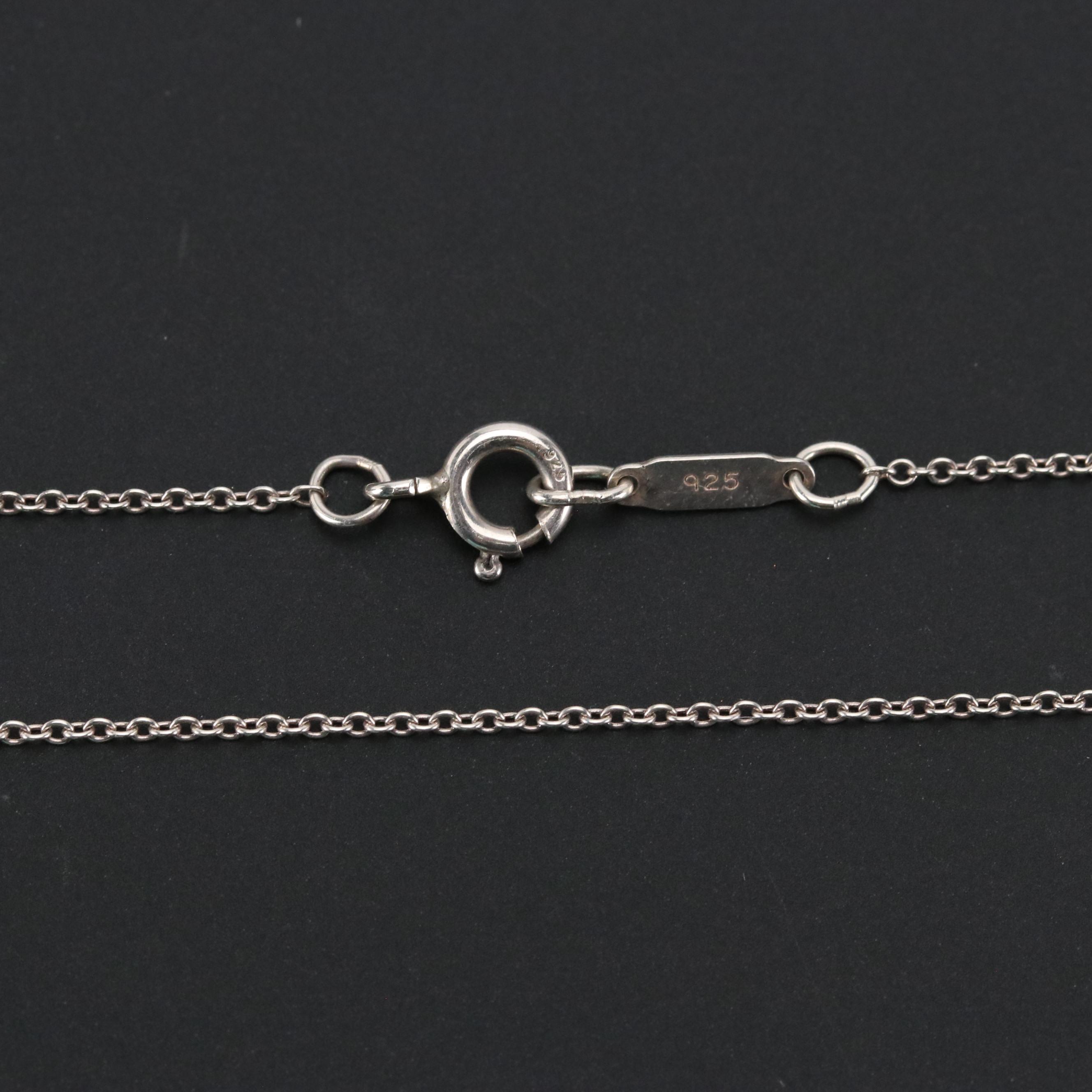 Tiffany & Co. Sterling Signature X Pendant Necklace with Case and Box