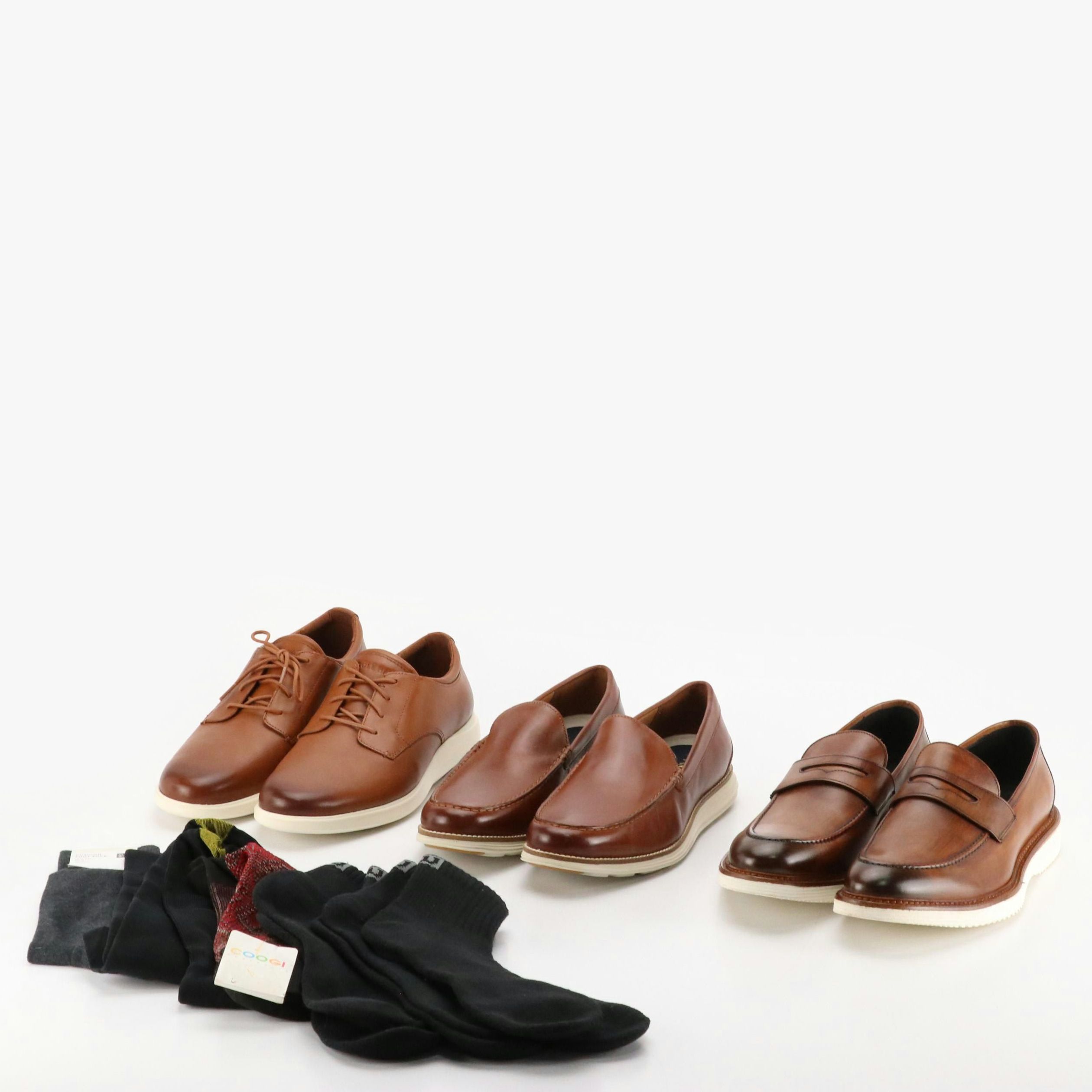 Men's Johnston & Murphy Calfskin Penny Loafers with Cole Haan Loafers & More