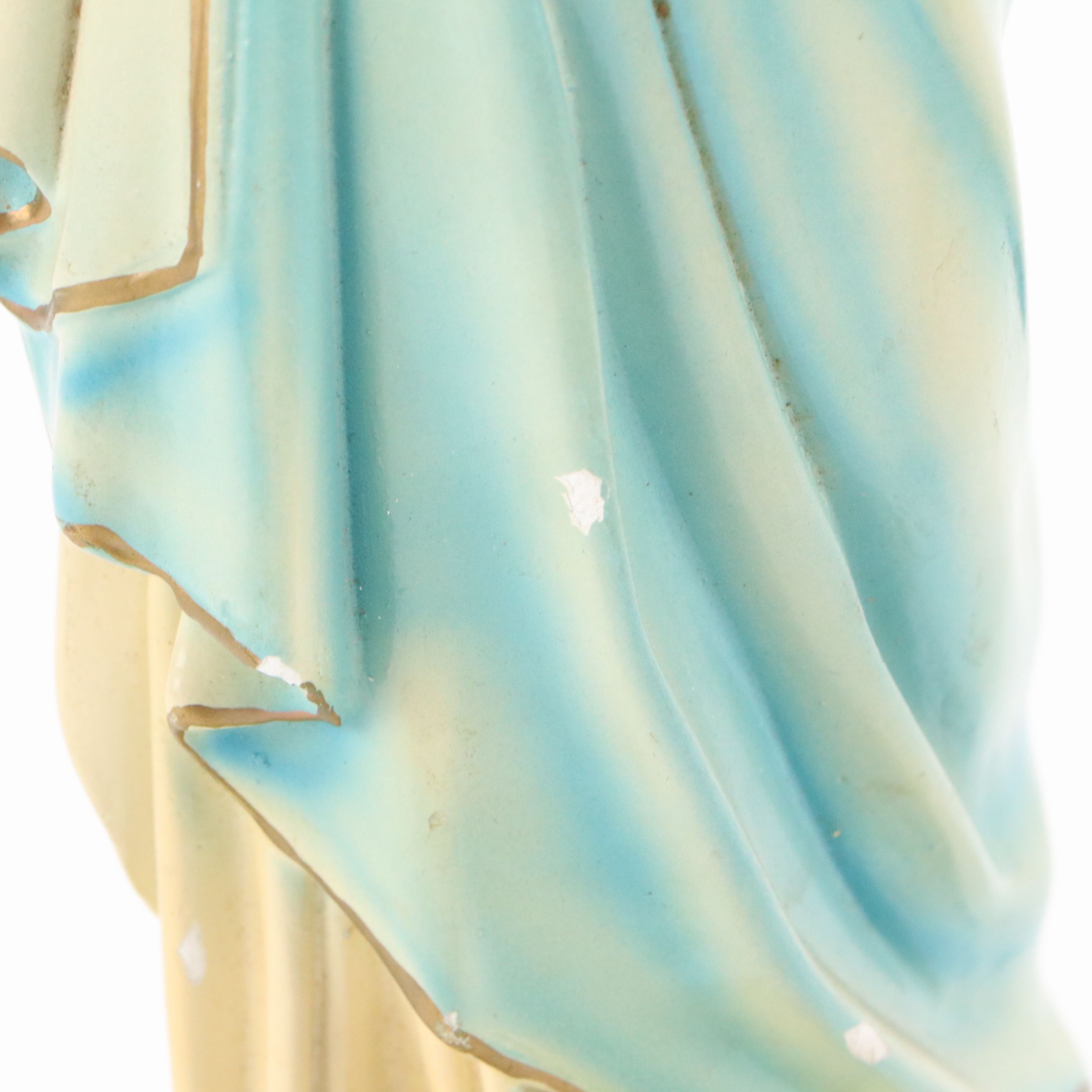 Italian Jesus Christ and Mary Chalkware Figures, 20th Century