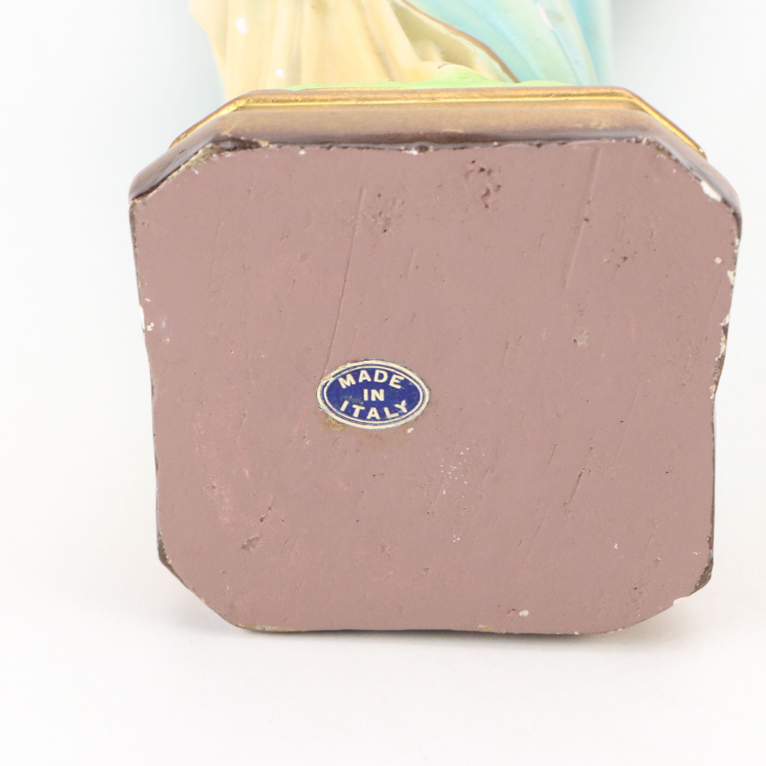 Italian Jesus Christ and Mary Chalkware Figures, 20th Century