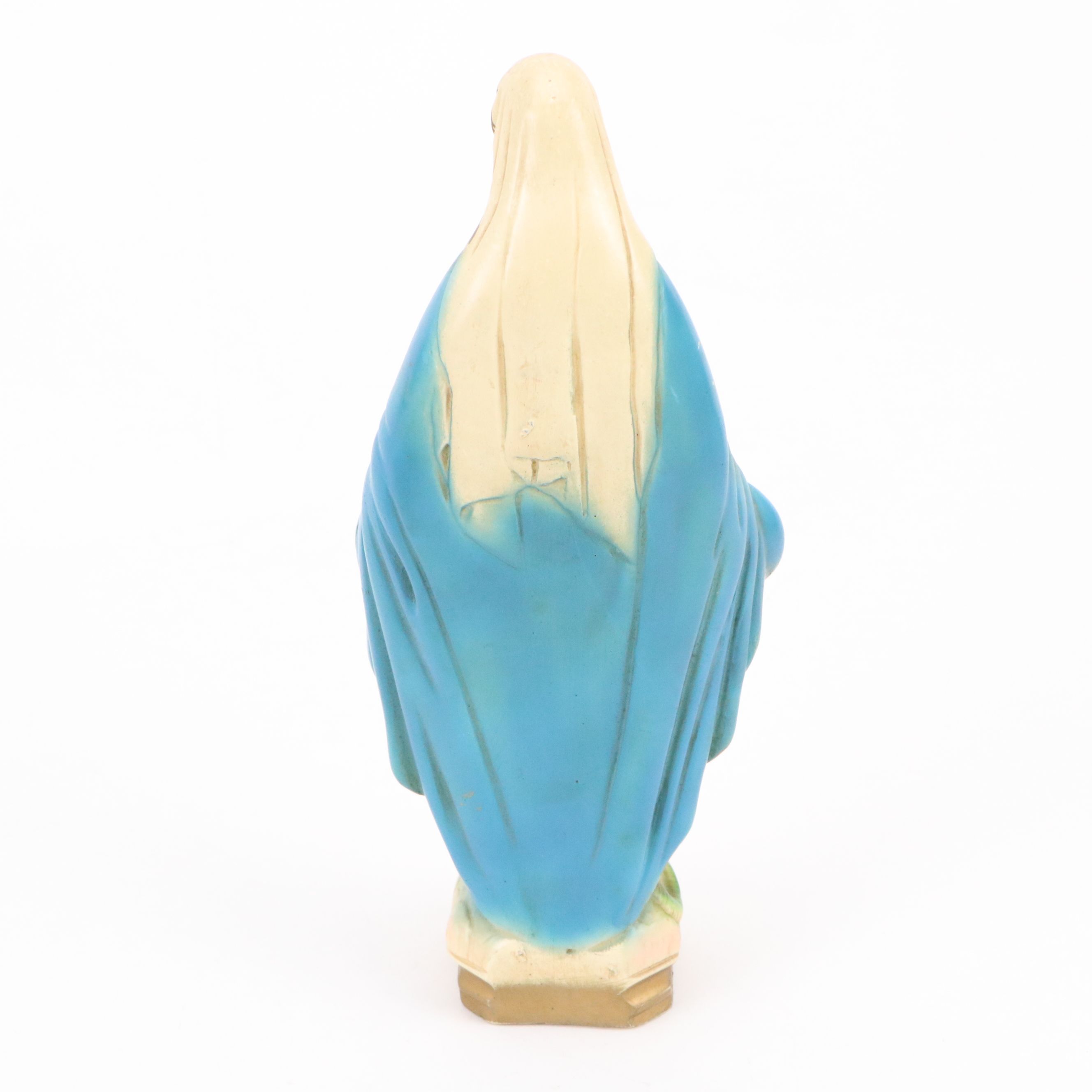 Italian Jesus Christ and Mary Chalkware Figures, 20th Century